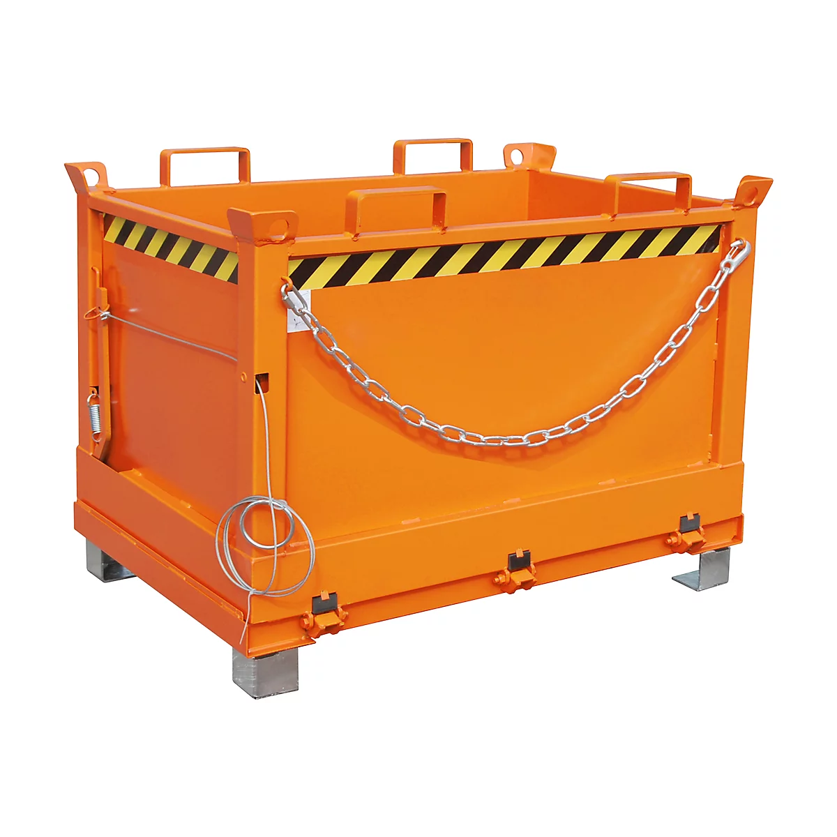 Bodemklepcontainer FB 500, L 800 x B 1200 x H 860 mm, oranje
