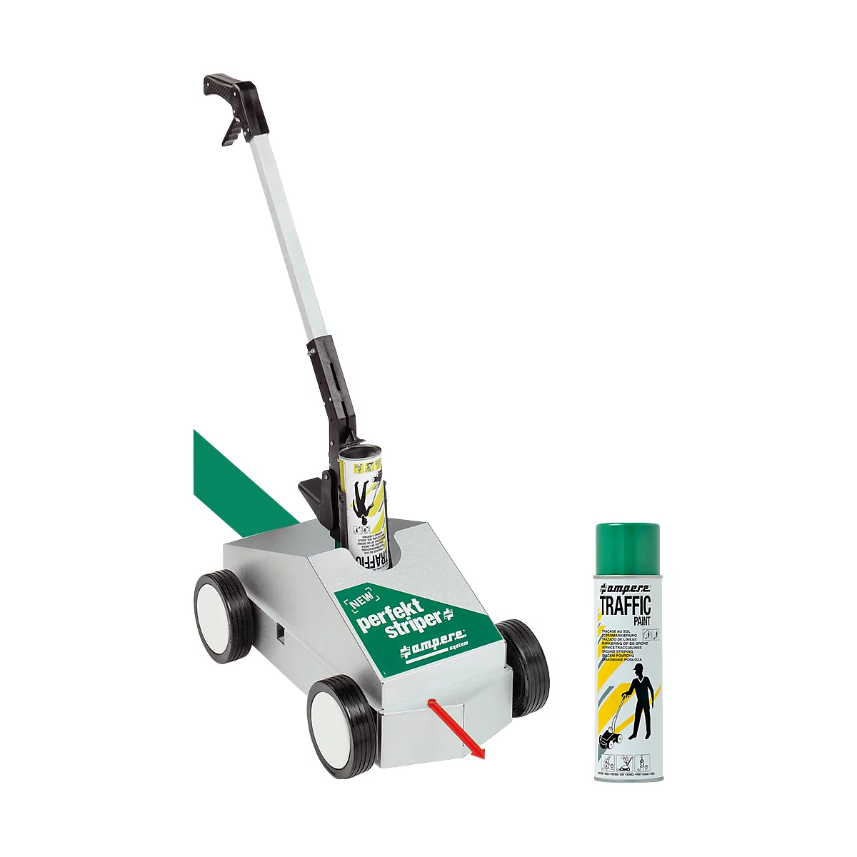 Bodemmarkering + markeringsverf, groen (RAL 6024)