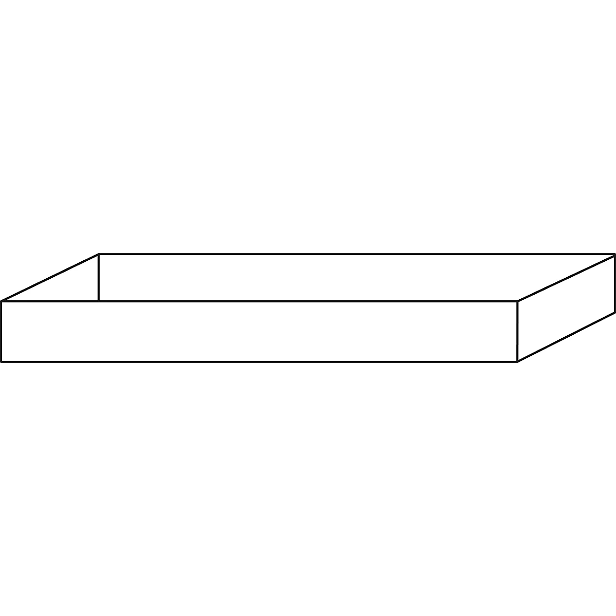 Bodemopvangbak Abz voor asecos veiligheidskasten van de series Q30, Q90 en S90, polypropyleen, grijs, B 1049 x D 505 x H 116 mm, 33 l