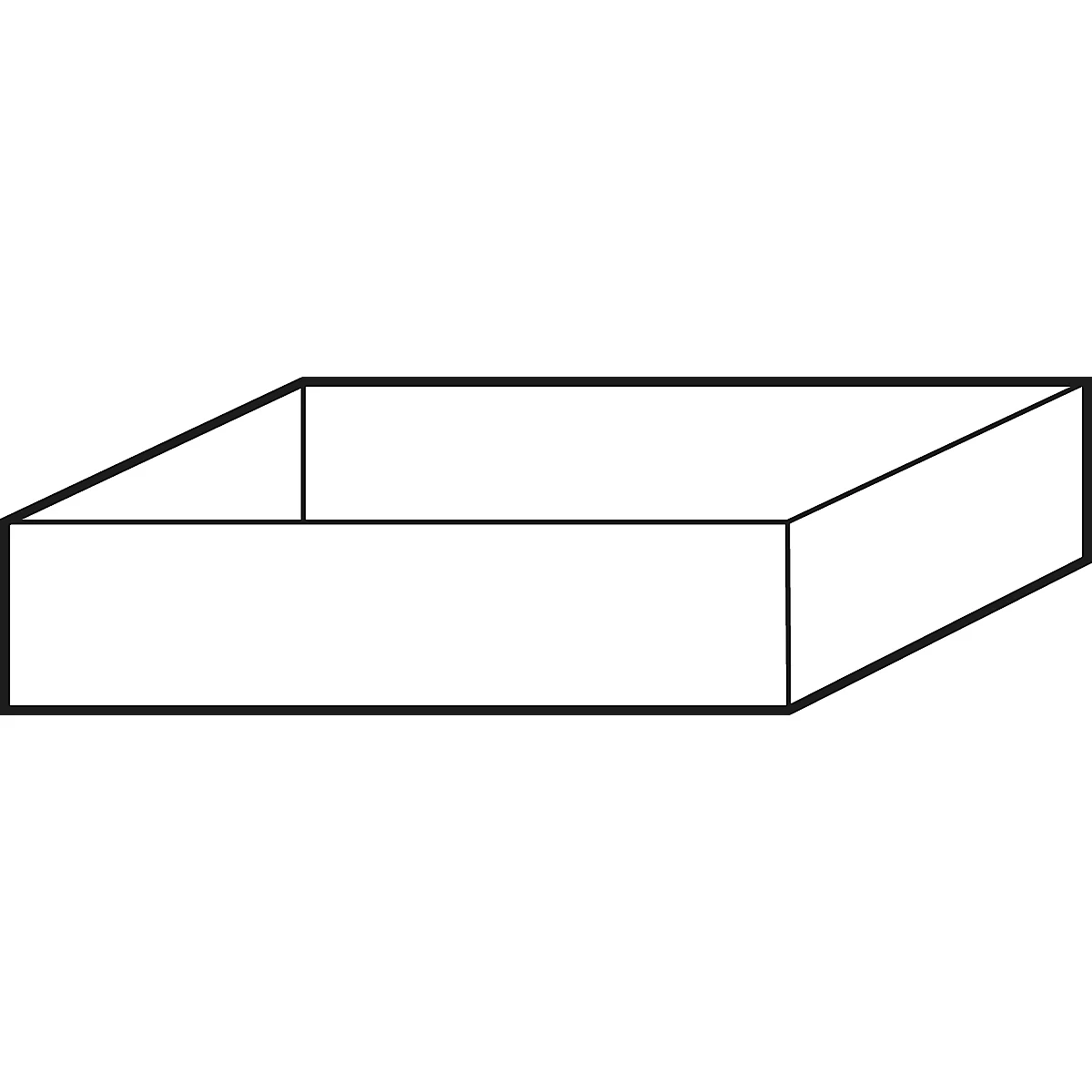 Bodemopvangbak Abz voor asecos veiligheidskasten van de series Q30, Q90, S90 en K90, polypropyleen, grijs, B 449 x D 505 x H 94 mm, 11 l