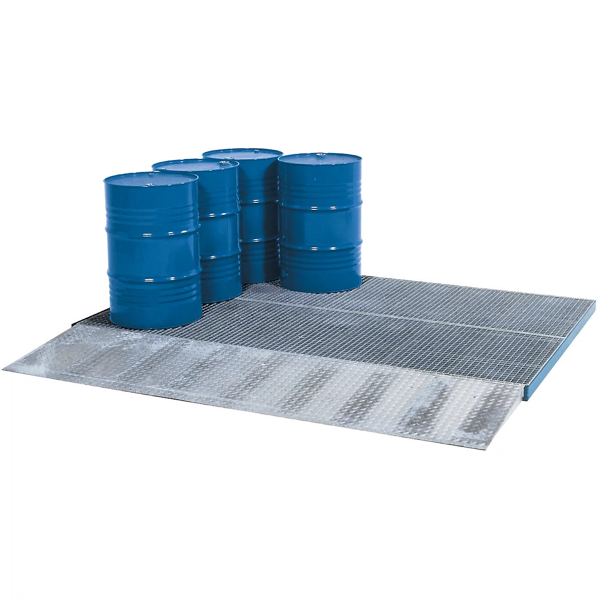 Bodenauffangwanne ASECOS, Stahl verzinkt, 225 l Auffangvolumen, B 2862 x T 1862 x H 78 mm, versch. Ausführungen