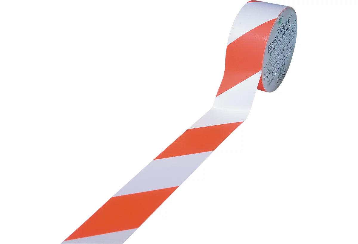 Bodenmarkierungsband, 50 mm breit, rot/weiß