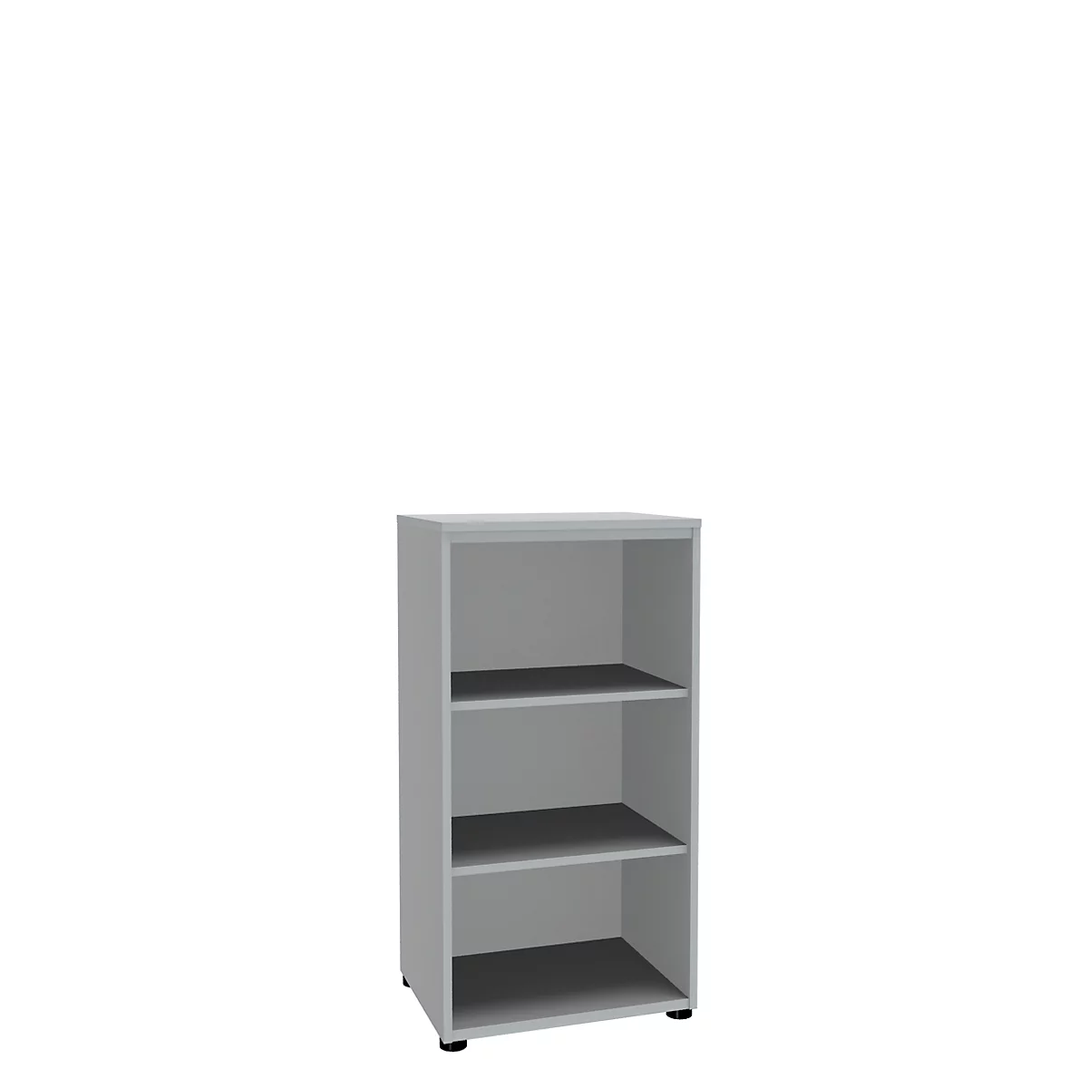 Boekenkast, 6 OH, fijne spaanplaat, B 800 x D 450 x H 2300 mm, lichtgrijs
