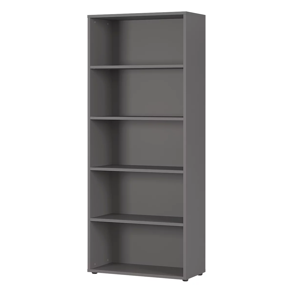 Boekenkast Agenda, 5 OH, B 800 x D 400 x H 1970 mm, grafiet