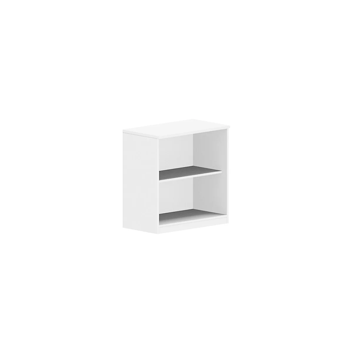 Boekenkast BEXXSTAR, 2 ordnerhoogtes, B 800 x D 445 x H 825 mm, wit