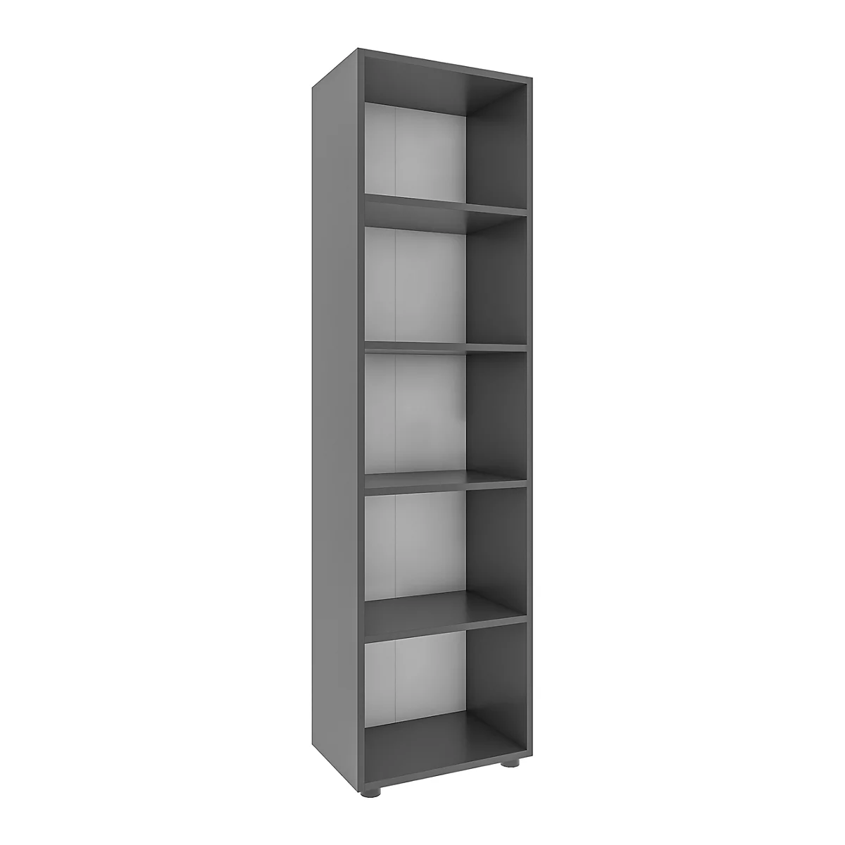 Boekenkast - hout - B 490 x D 320 x H 1780 mm - antraciet