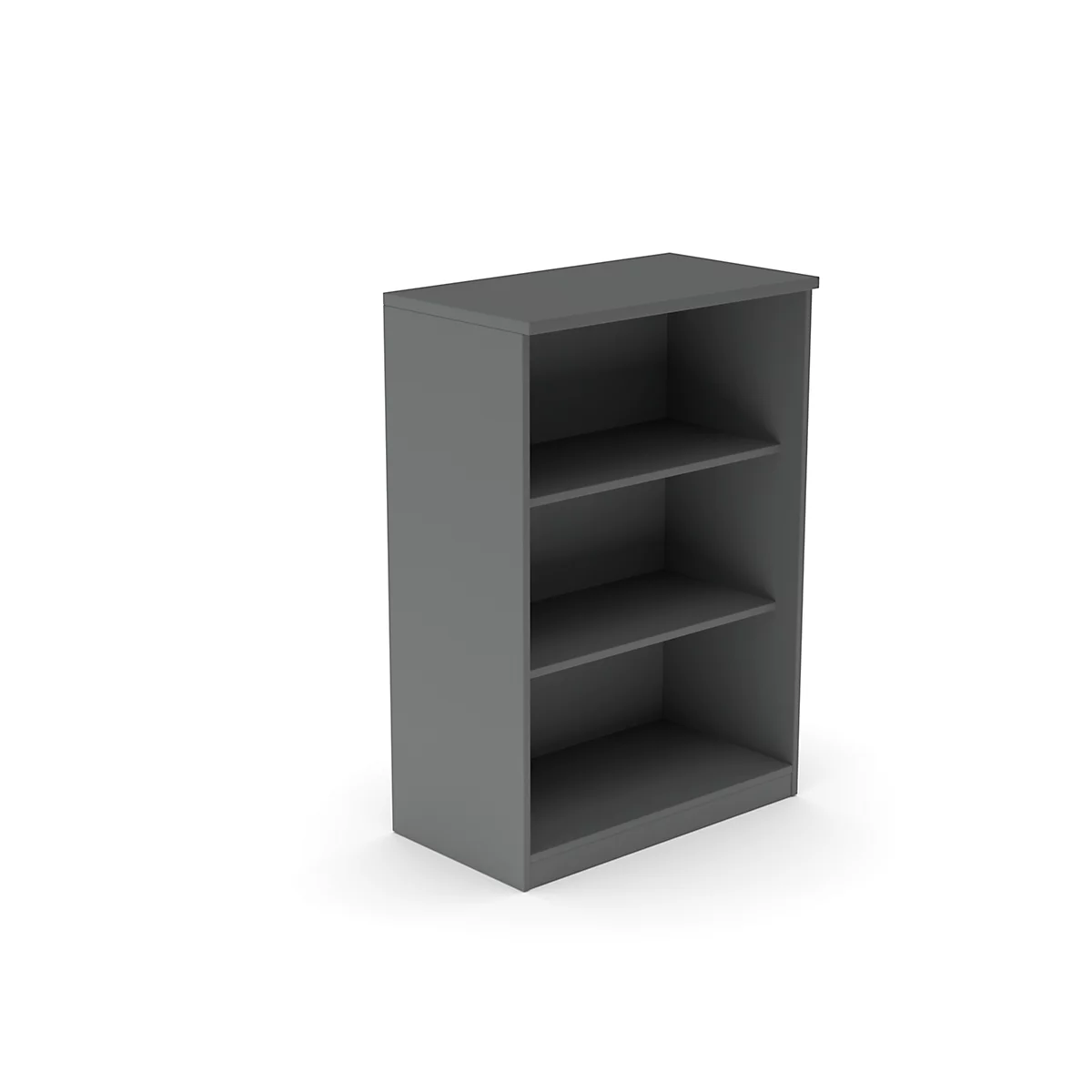 Boekenkast NEVADA - van houten -B 800 x D 445 x H 1155 mm - 3 OH - donkergrijs