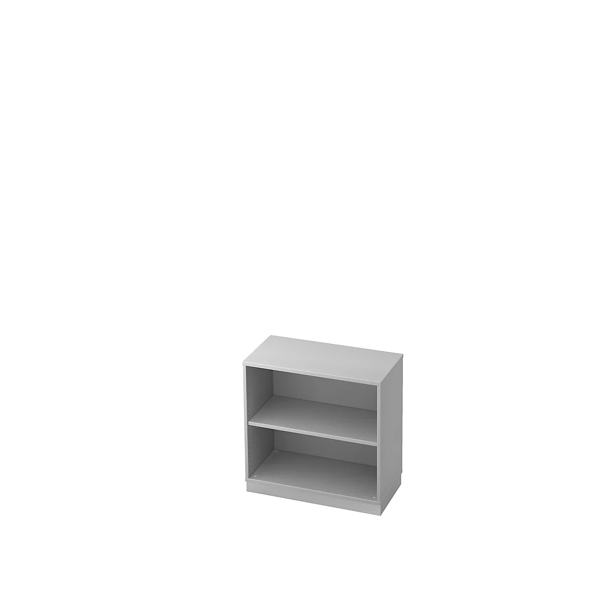 Boekenkast, spaanplaat, B 800 x D 400 mm, 2 OH, lichtgrijs