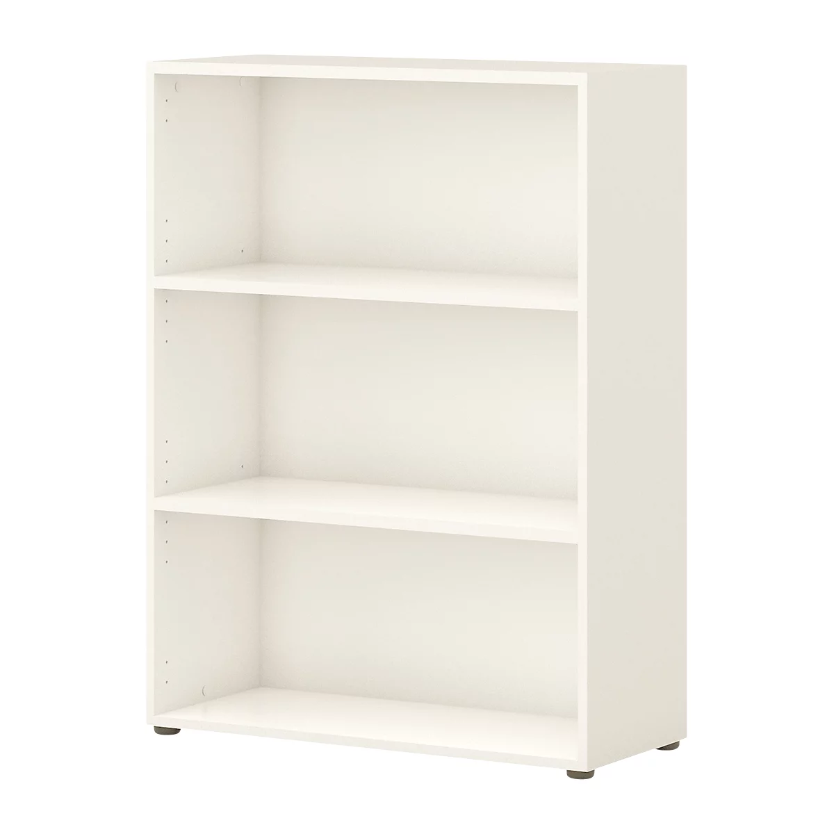 Boekenkast TEMPIO - van hout - B 800 x D 340 x H 1070 mm - 3 OH - wit