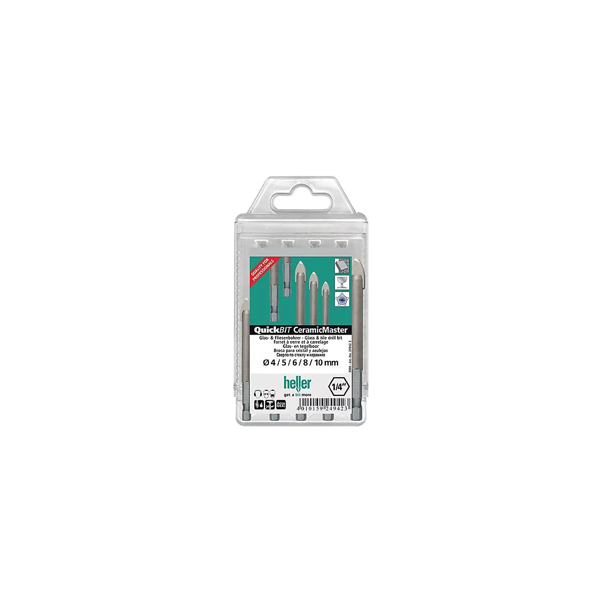 Bohrersatz QuickBit® Ceramik Master 5-tlg.D.4,5,6,8,10mm