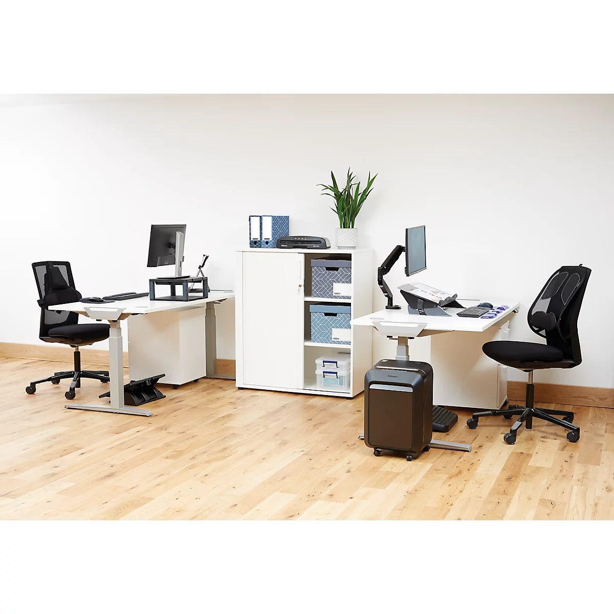 Boîte à couvercle rabattable Maxi BANKERS BOX® Décor, carton certifié FSC®, L 570 x l 367 x h 291 mm, pour formats DIN A4, bleu ardoise, 5 pièces.