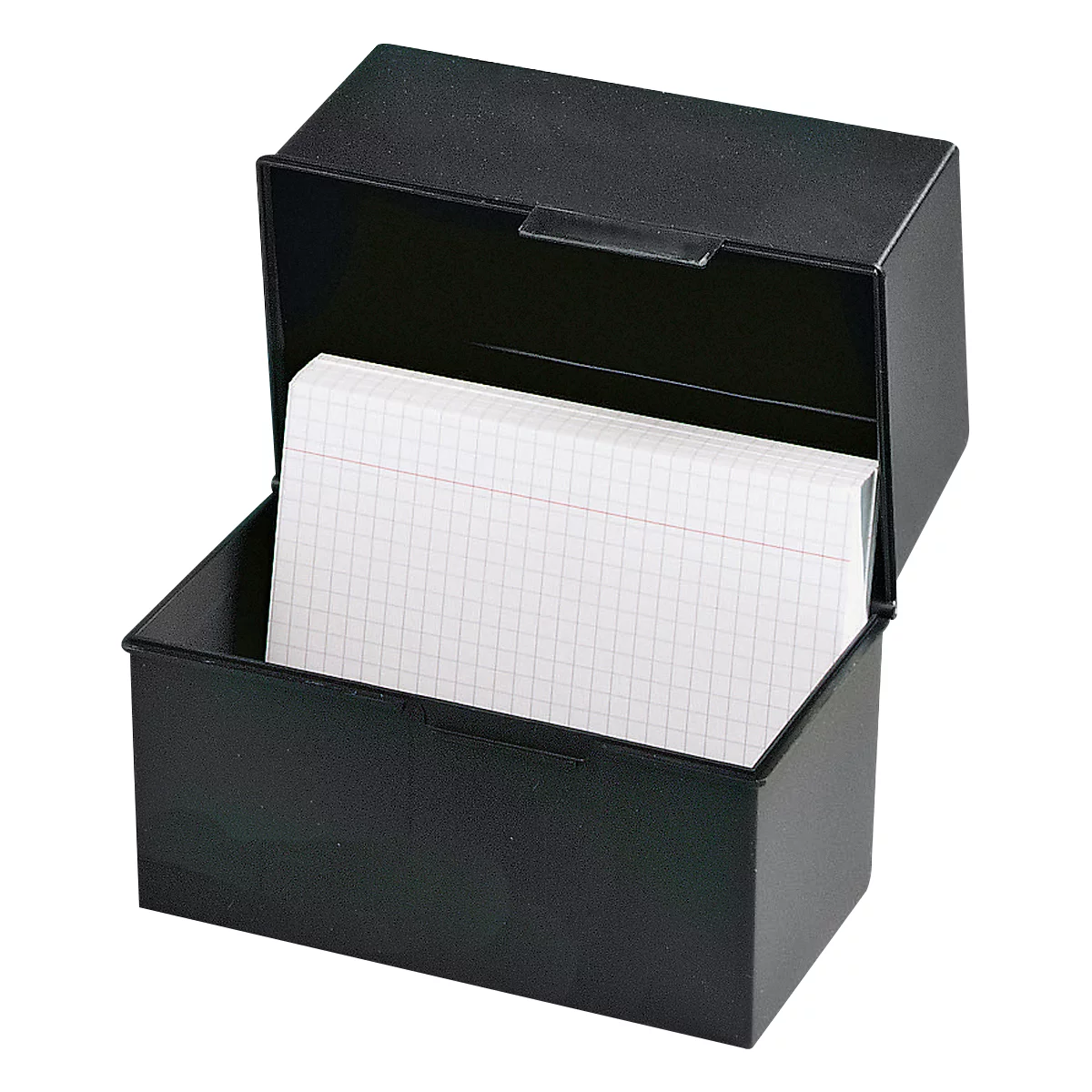 Boîte à fiches HAN, plastique, format A5 paysage, ouvert, noir