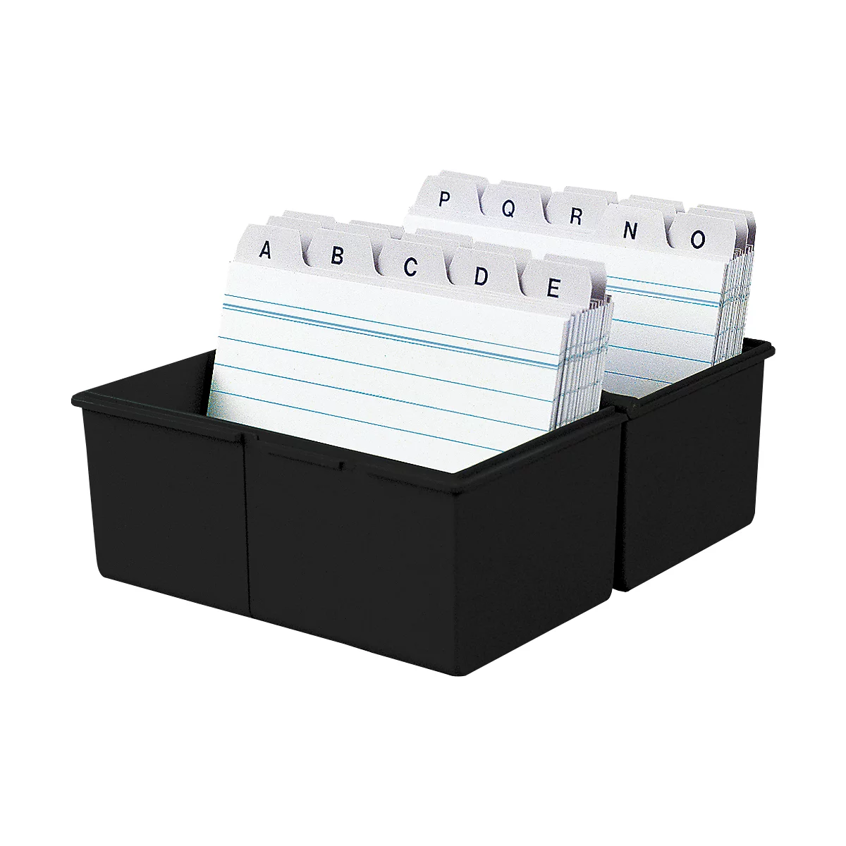 Boîte à fiches HAN, plastique, format A7 paysage, noir
