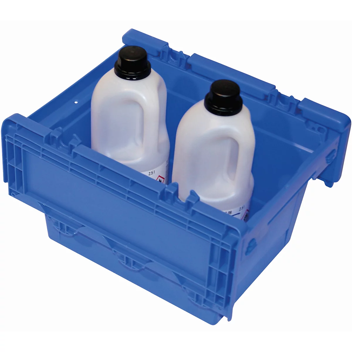 Boîte à produits chimiques pour armoires de sécurité et à produits chimiques asecos, polypropylène, bleu, L 410 x P 300 x H 260 mm