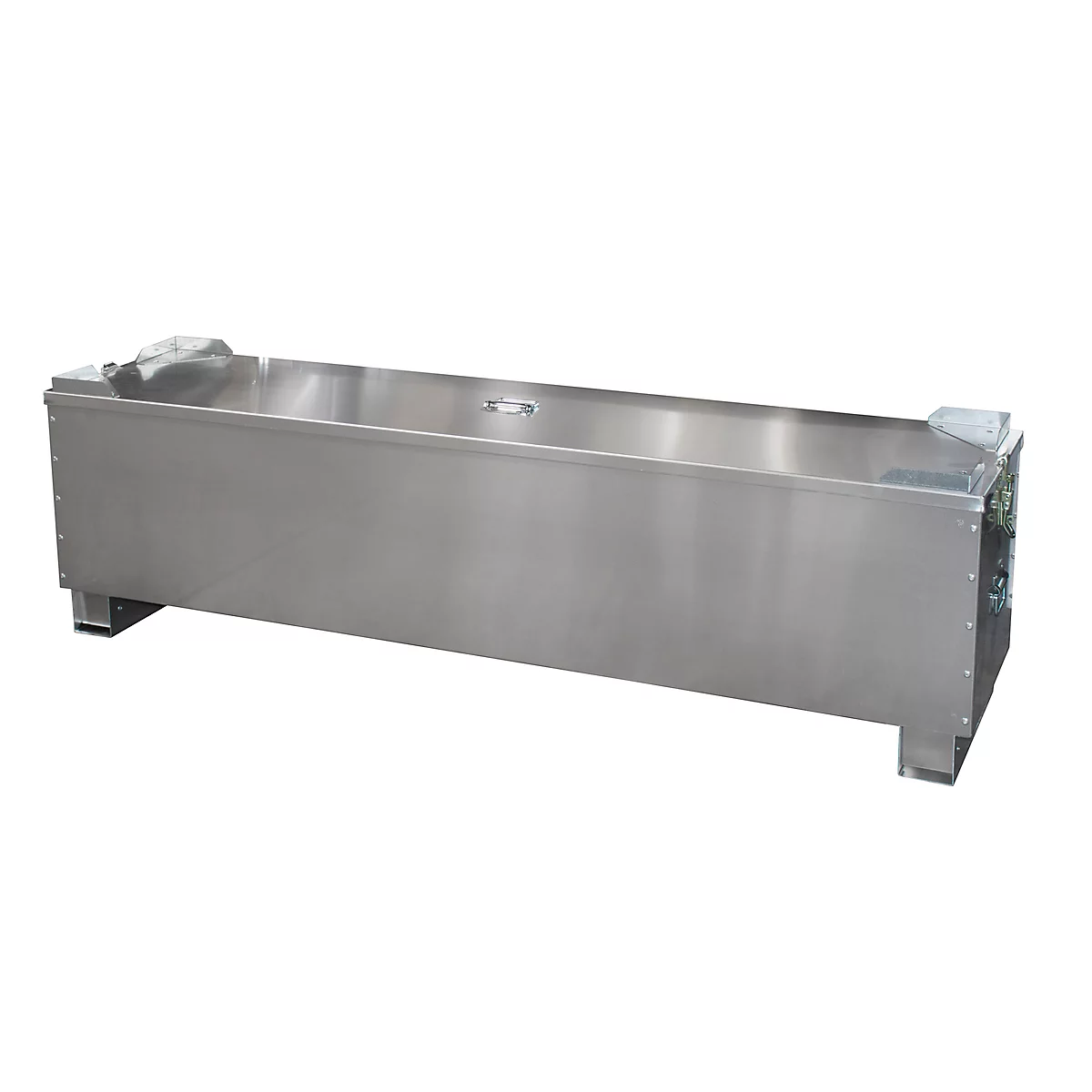 Boîte à tubes fluorescents BAUER AL-D 200, en aluminium, accessible en fauteuil roulant, empilable, L 2100 x P 465 x H 585 mm