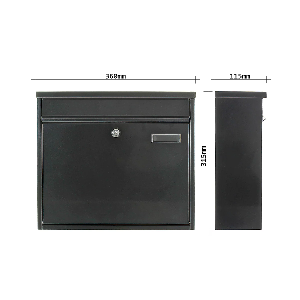 Boîte aux lettres Rottner haut de gamme II noir-gris