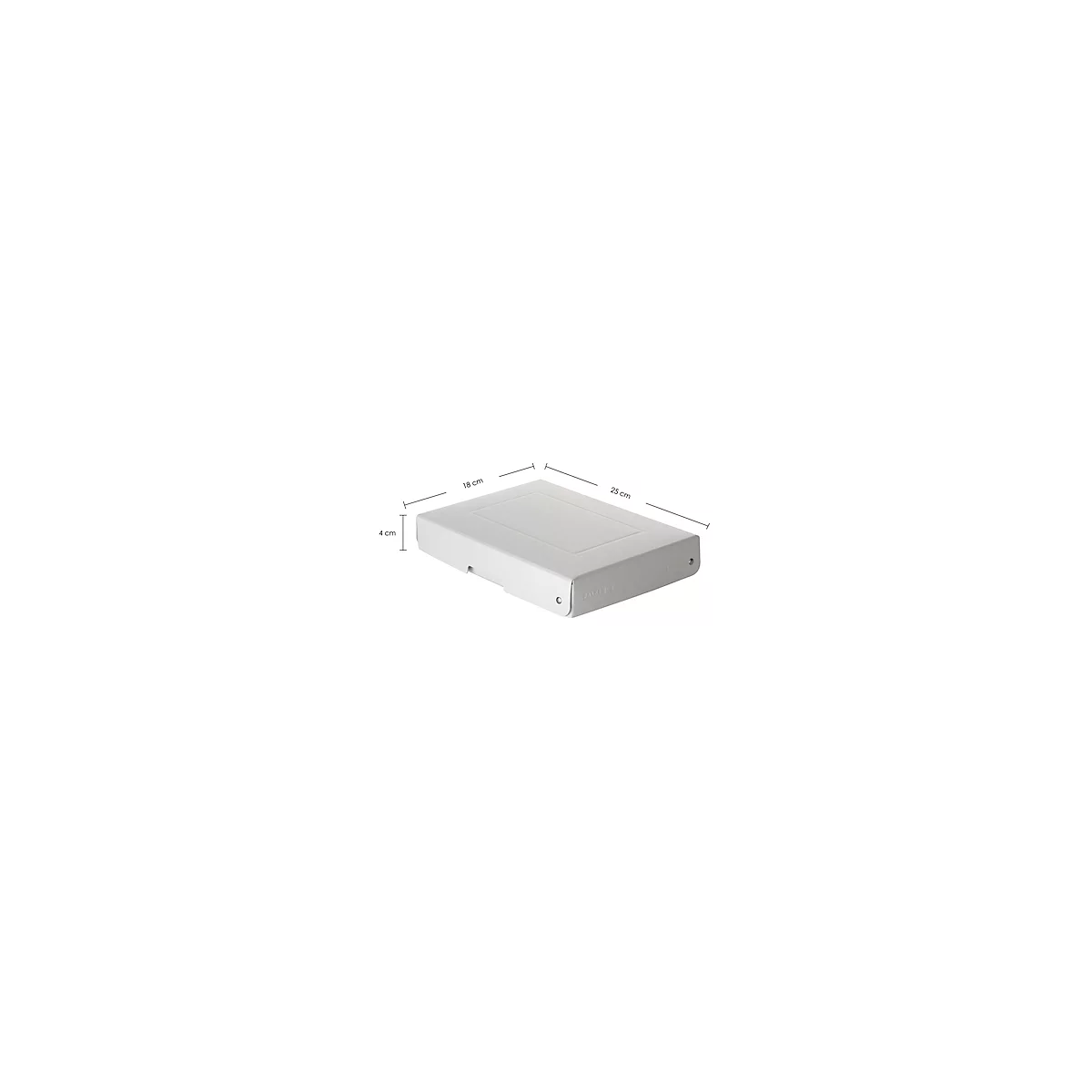 Boîte d'archives Falken PureBox PRO A5, pour jusqu'à 500 feuilles, DIN ISO 16245-A, avec champ d'inscription, L 250 x l 180 x hauteur de remplissage 40 mm, carton FSC®, blanc