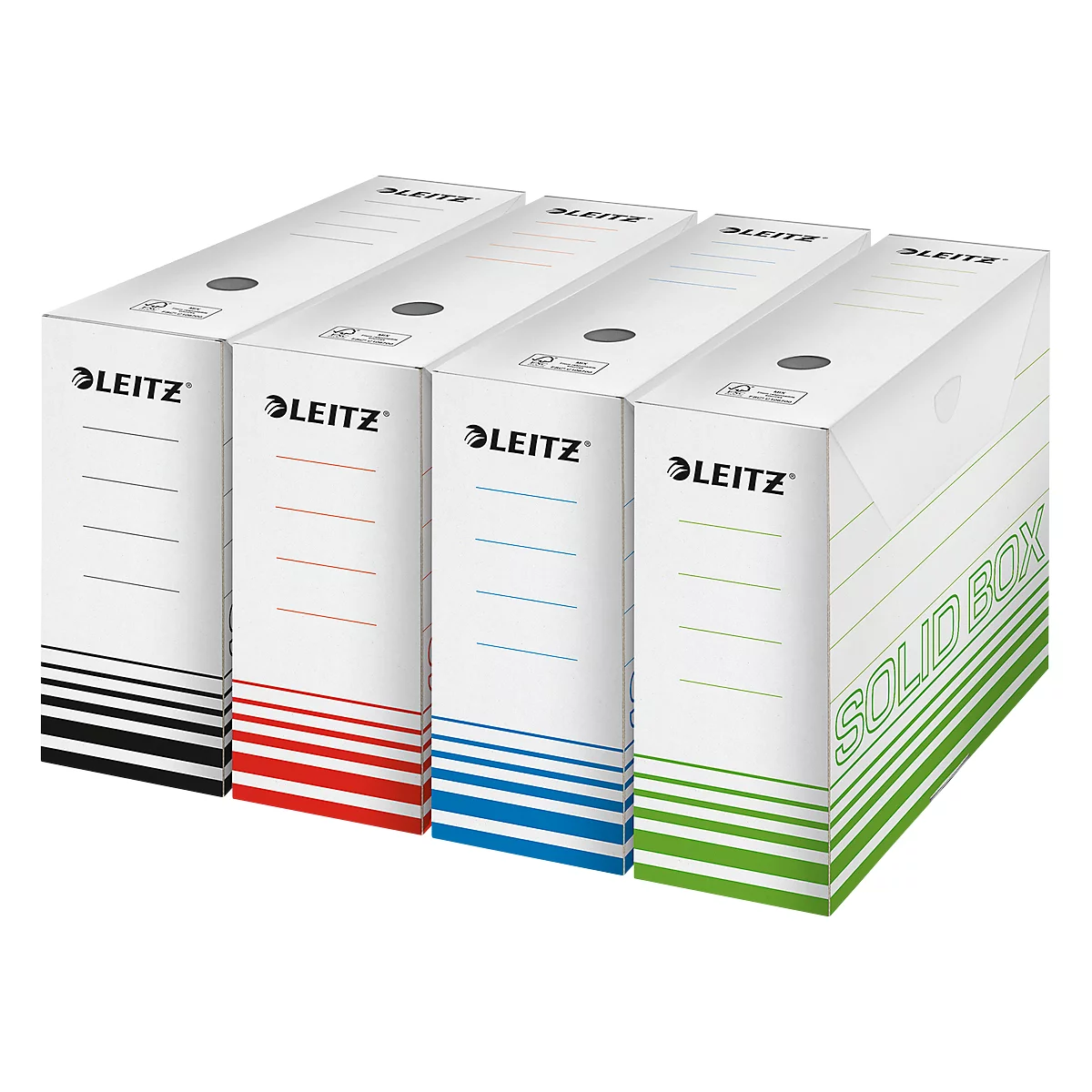 Boîte d'archives Solid Box 6128 100 mm Leitz, format A4, pour 900 feuilles, 10 p., blanc