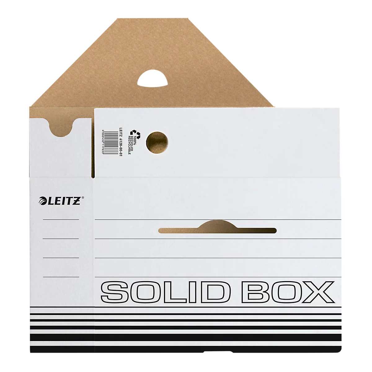 Boîte d'archives Solid Box 6128 100 mm Leitz, format A4, pour 900 feuilles, 10 p., blanc