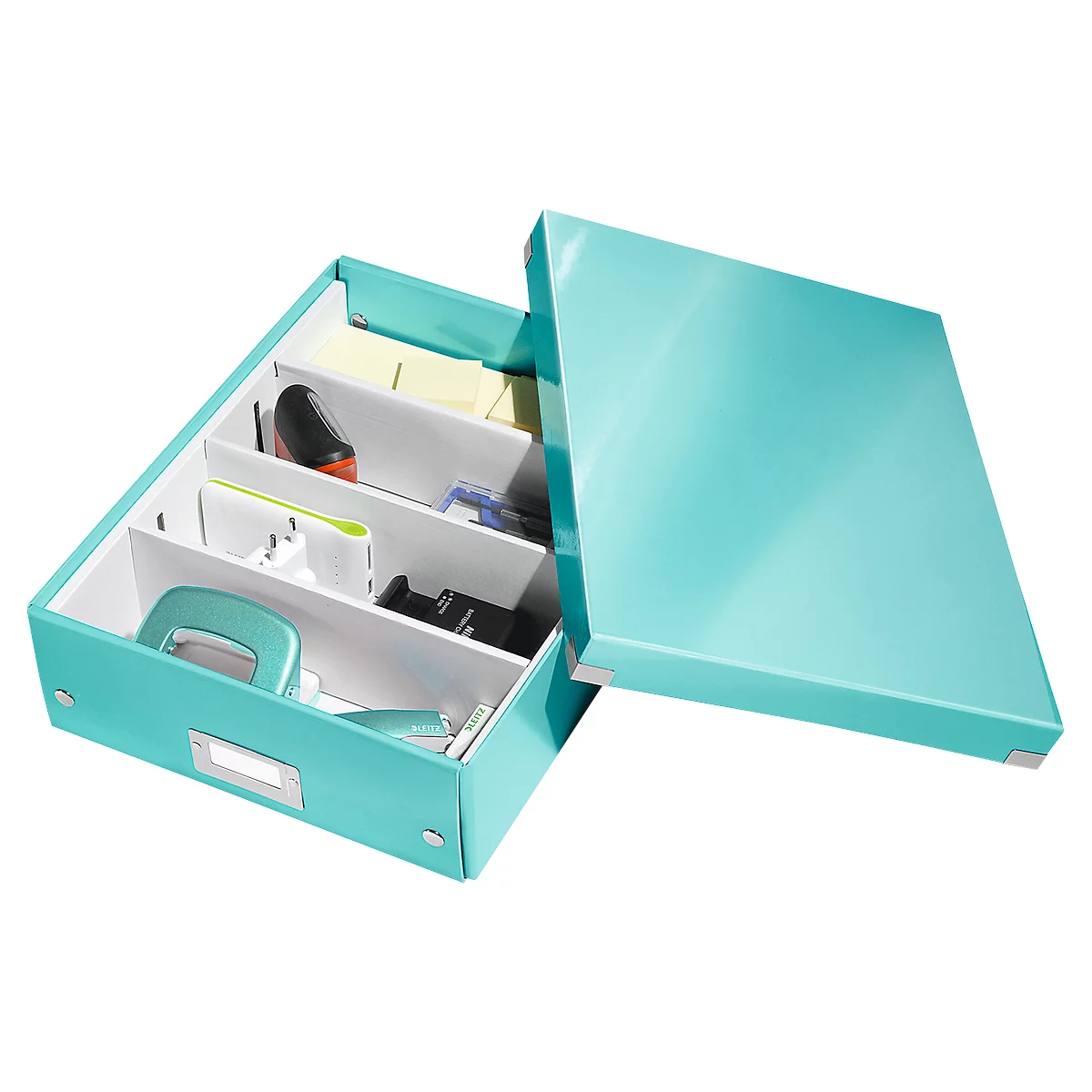 Boîte d'organisation Click + Store LEITZ®, taille moyenne, bleu pétrole