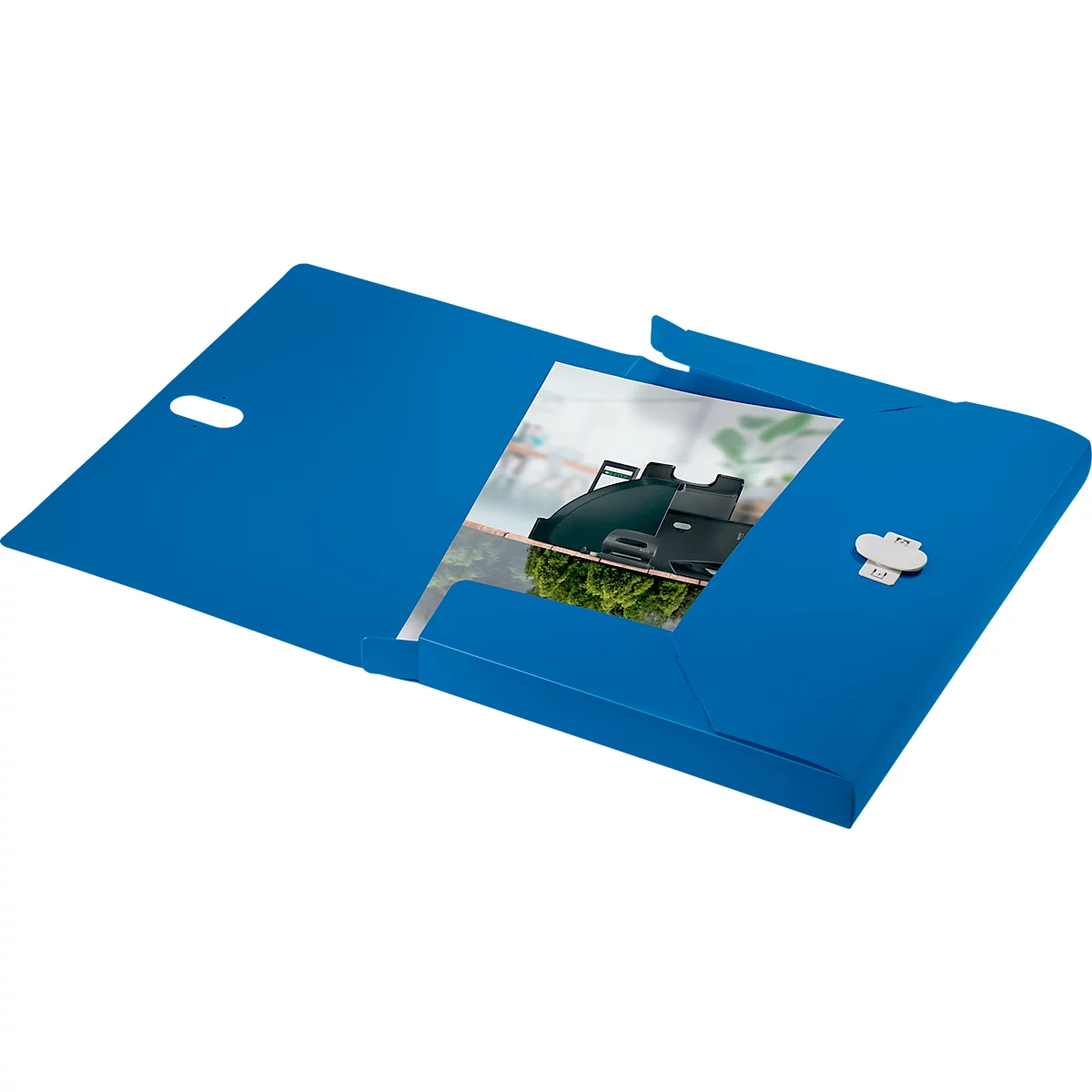 Boîte de classement Leitz Recycle, jusqu'à DIN A4, largeur de dos 30 mm, pour jusqu'à 250 feuilles, PP, bleu