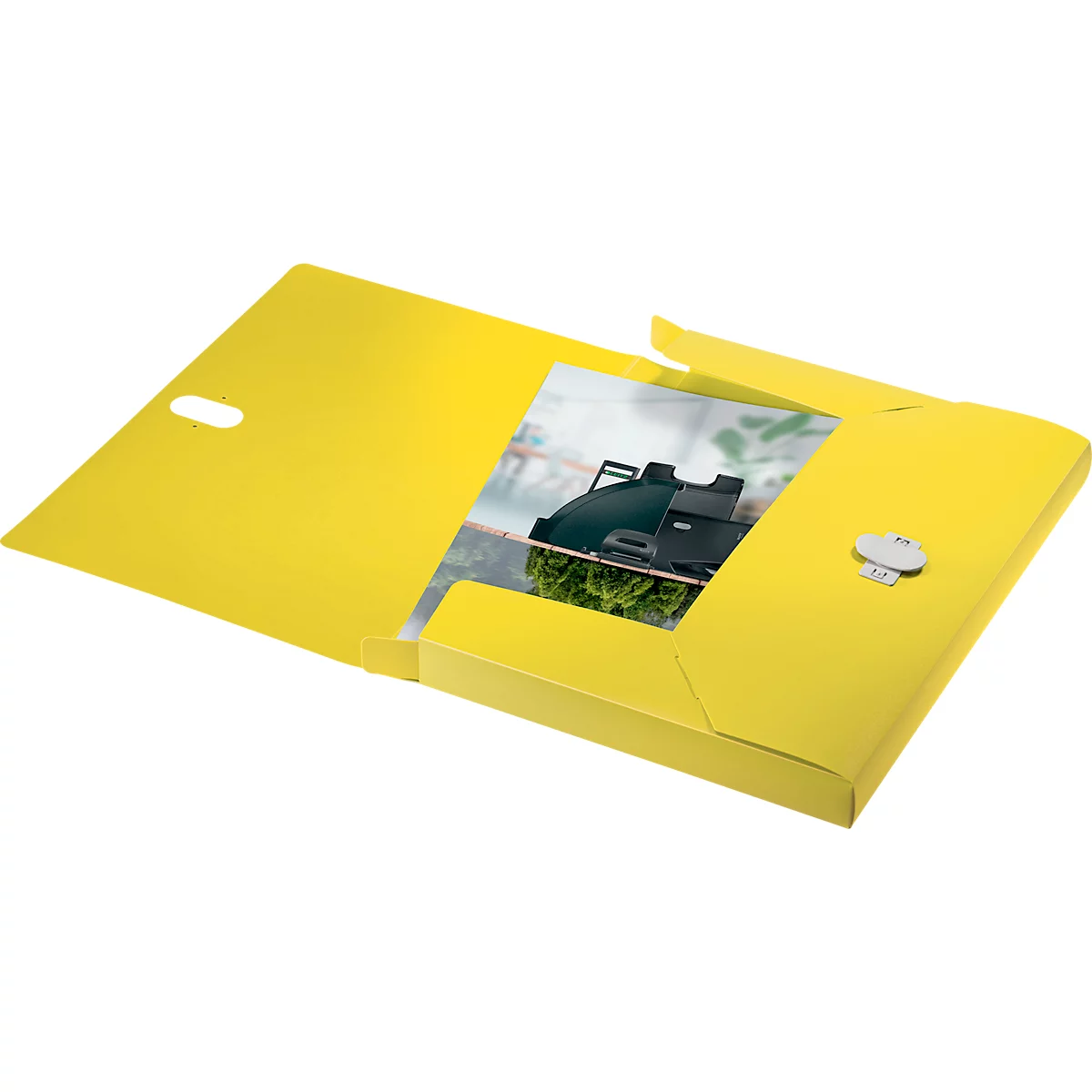 Boîte de classement Leitz Recycle, jusqu'à DIN A4, largeur de dos 30 mm, pour jusqu'à 250 feuilles, PP, jaune
