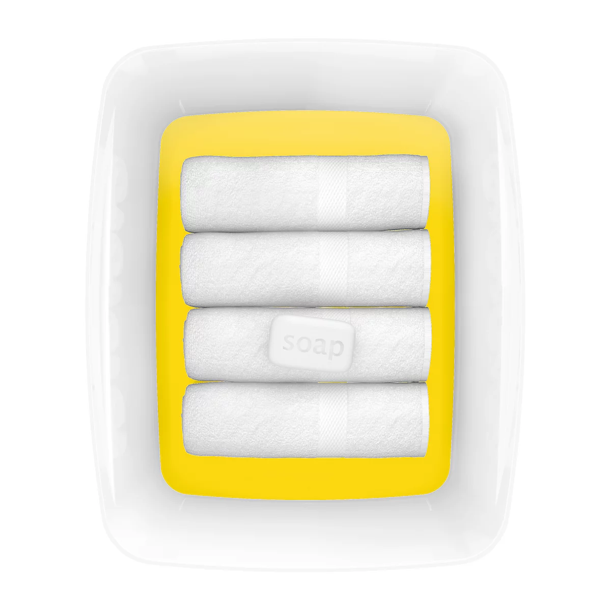 Boîte de rangement Leitz MyBox, DIN A4, pour les ustensiles, blanc/jaune