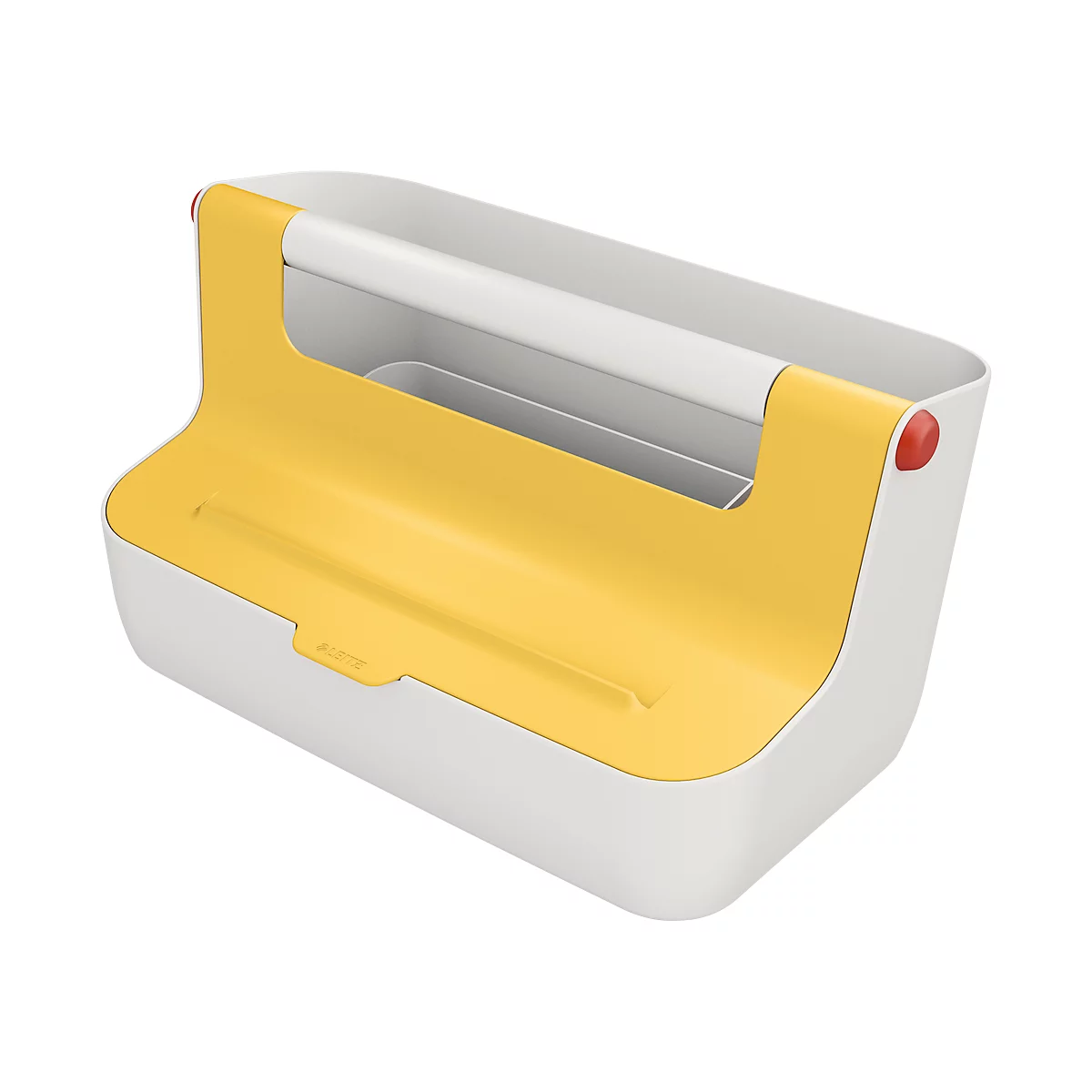 Boîte de rangement mobile Cosy Leitz®, poignée de transport et couvercle, jusqu'au format A4, jaune