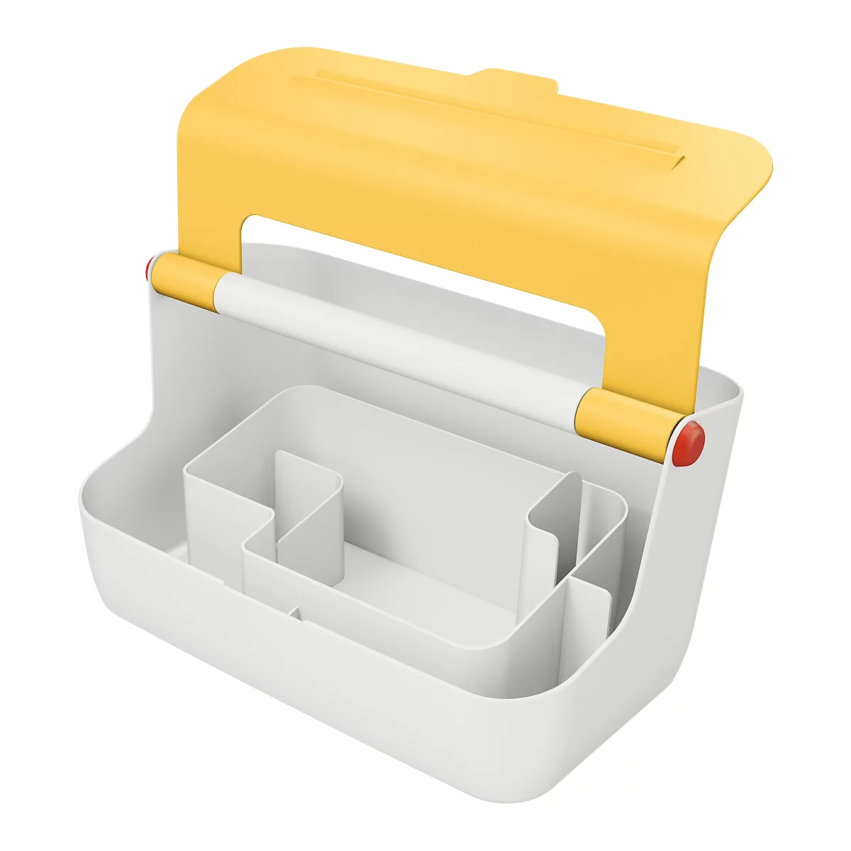 Boîte de rangement mobile Cosy Leitz®, poignée de transport et couvercle, jusqu'au format A4, jaune