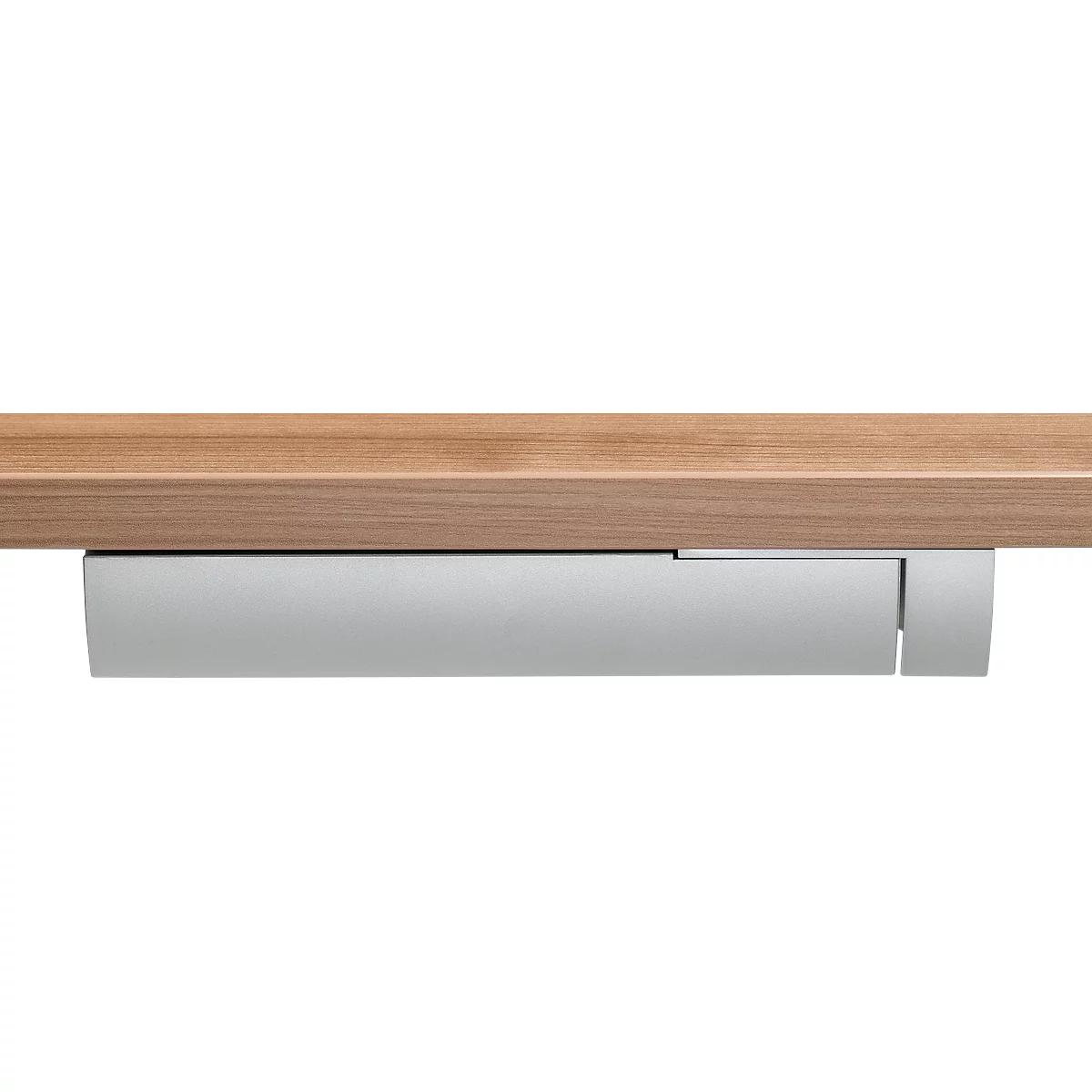 Boîte de rangement pivotante SWING à placer sous le bureau, alu blanc