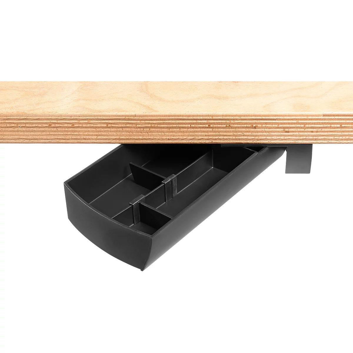 Boîte de rangement pivotante SWING à placer sous le bureau, noir