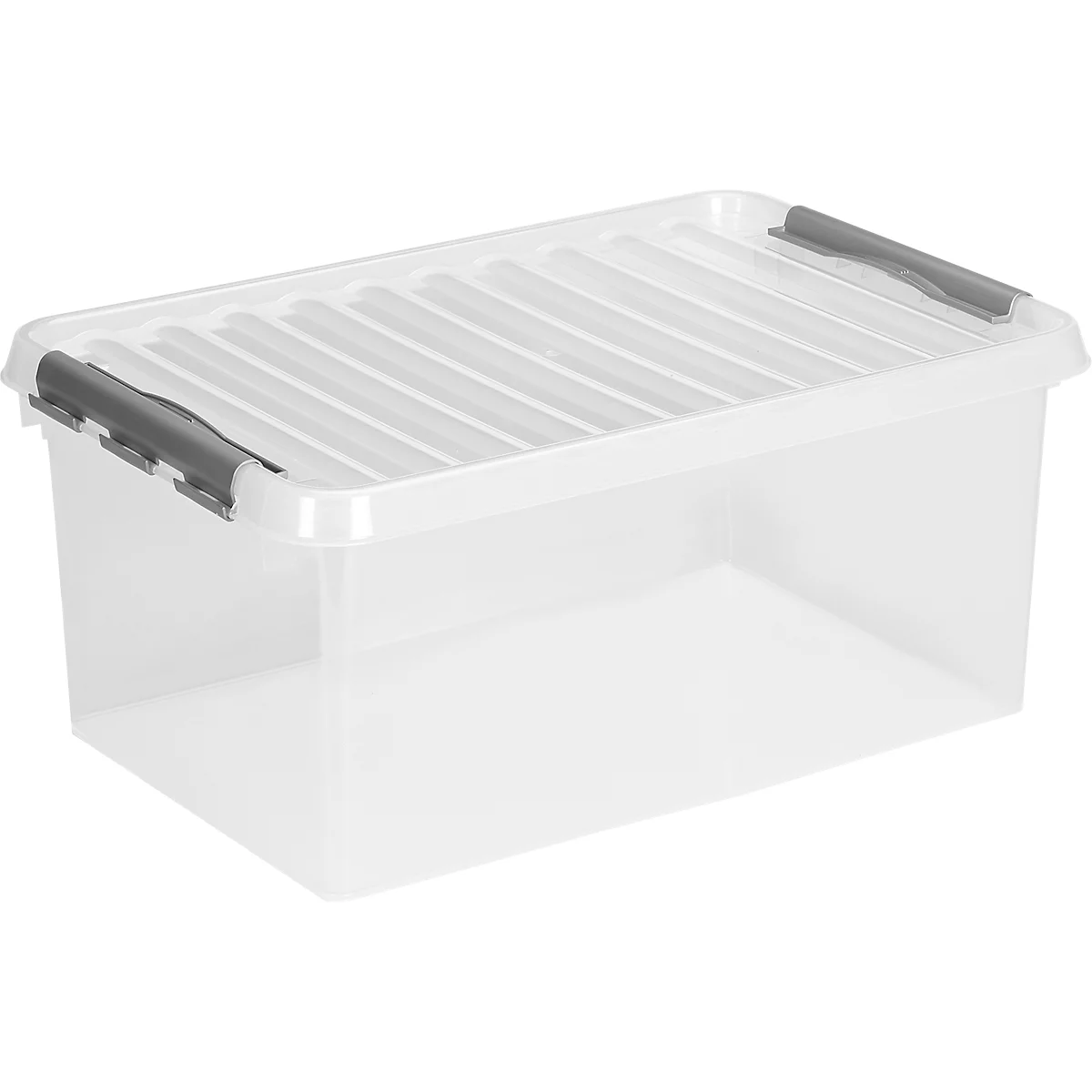 Boîte de rangement Sunware Q-LINE, clips de fermeture, transparent, empilable, 45L, L 600 x l 400 x H 260 mm - 45 l