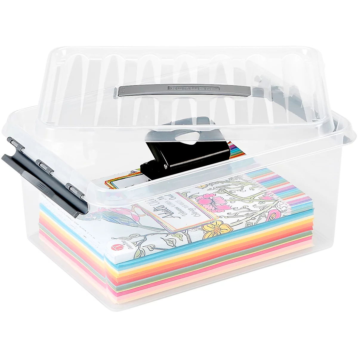 Boîte de rangement Sunware Q-line - couvercle avec poignée - L 400 x l 300 x H 180 mm - 15 l