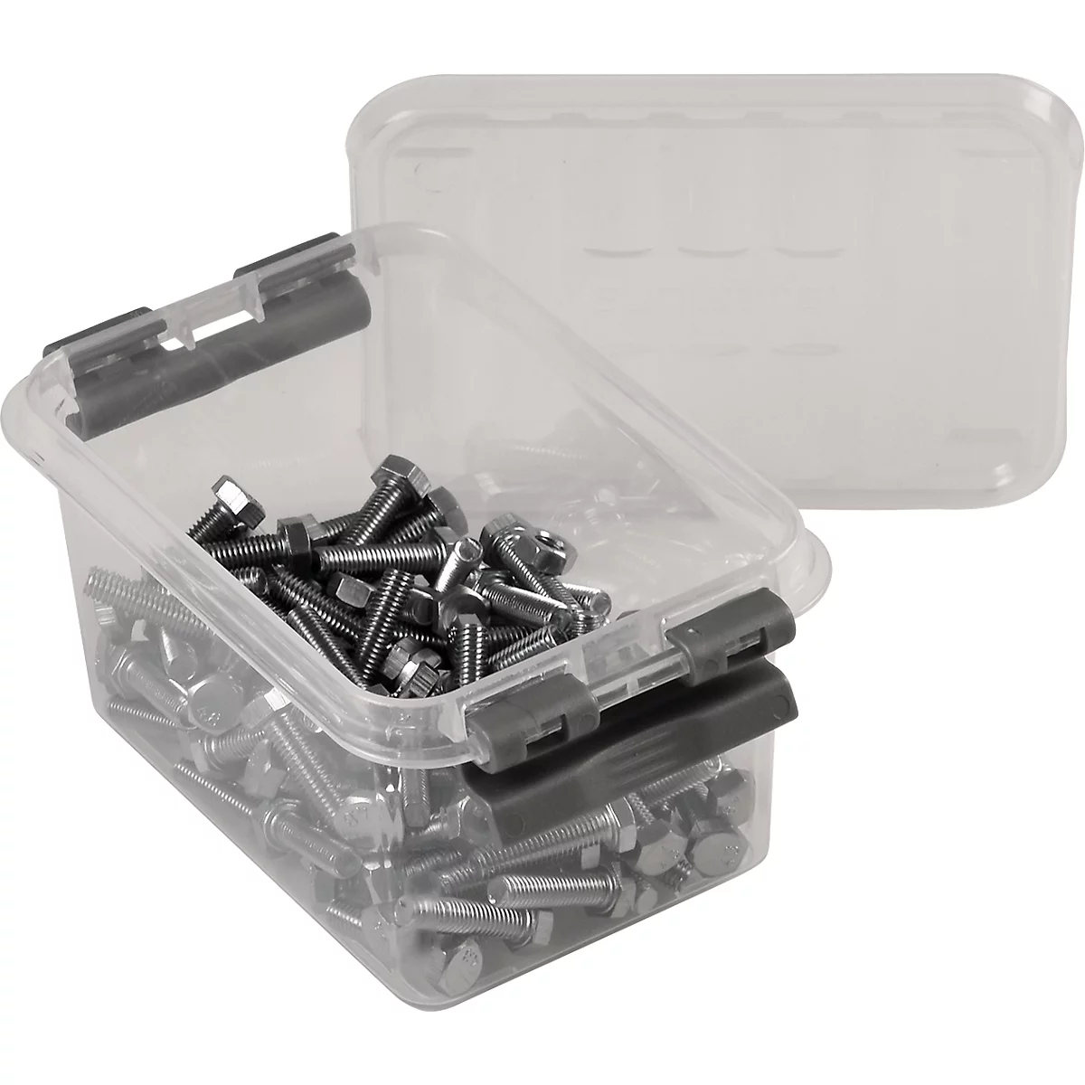 Boîte de rangement Sunware Q-line - couvercle - clips de fermeture - transparent - 118 x l 77 x H 62 mm - 0,4 l