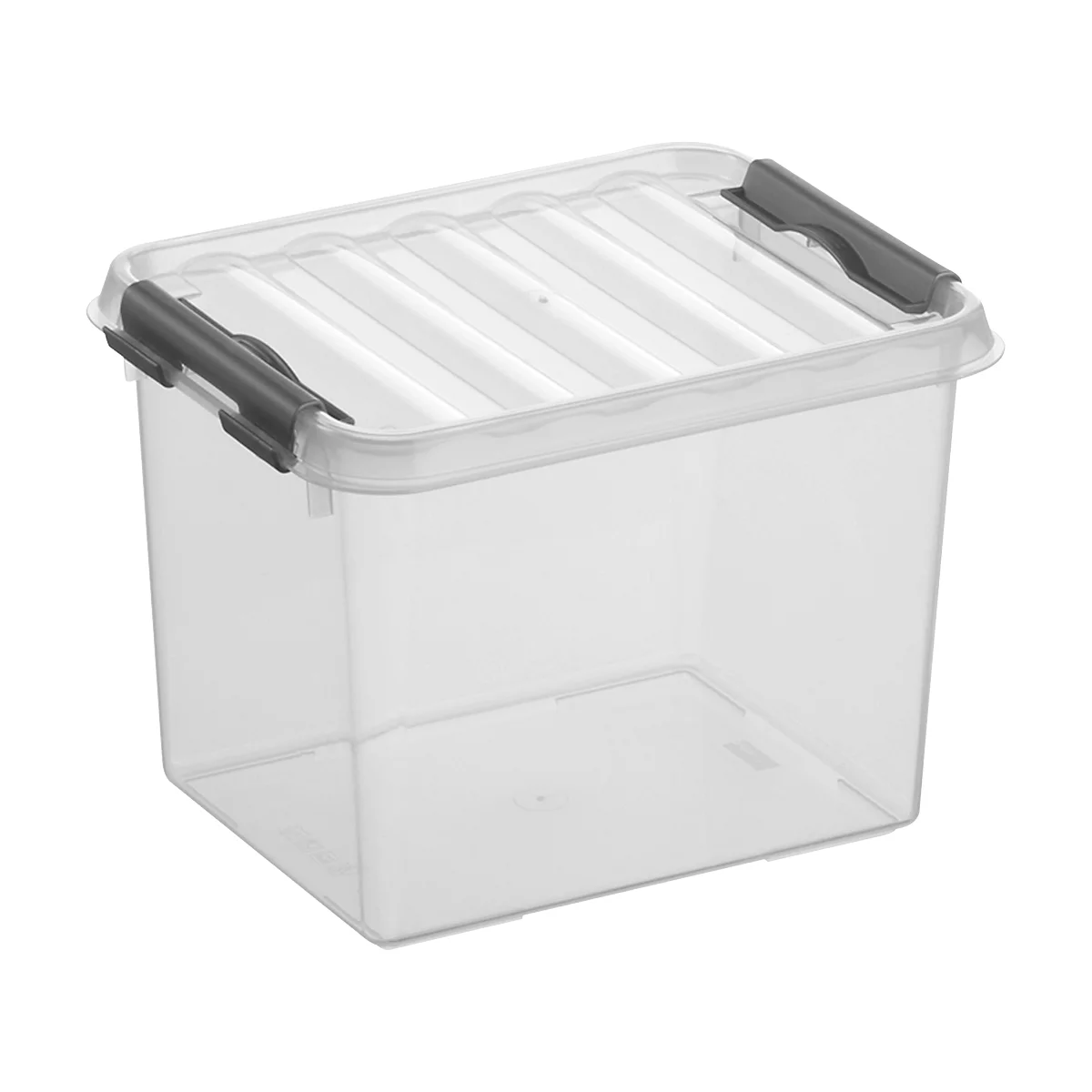 Boîte de rangement Sunware Q-line - couvercle - clips de fermeture - transparent - L 200 x l 150 x H 143 mm - 3 l