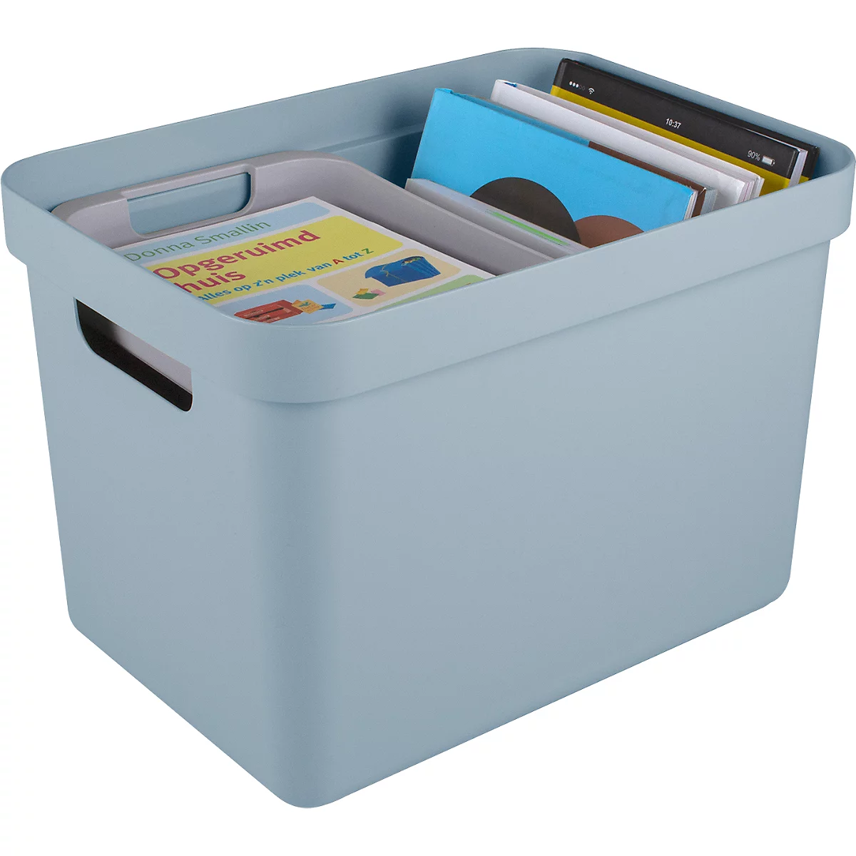 Boîte de rangement Sunware Sigma Home, 18 l, bleu-gris