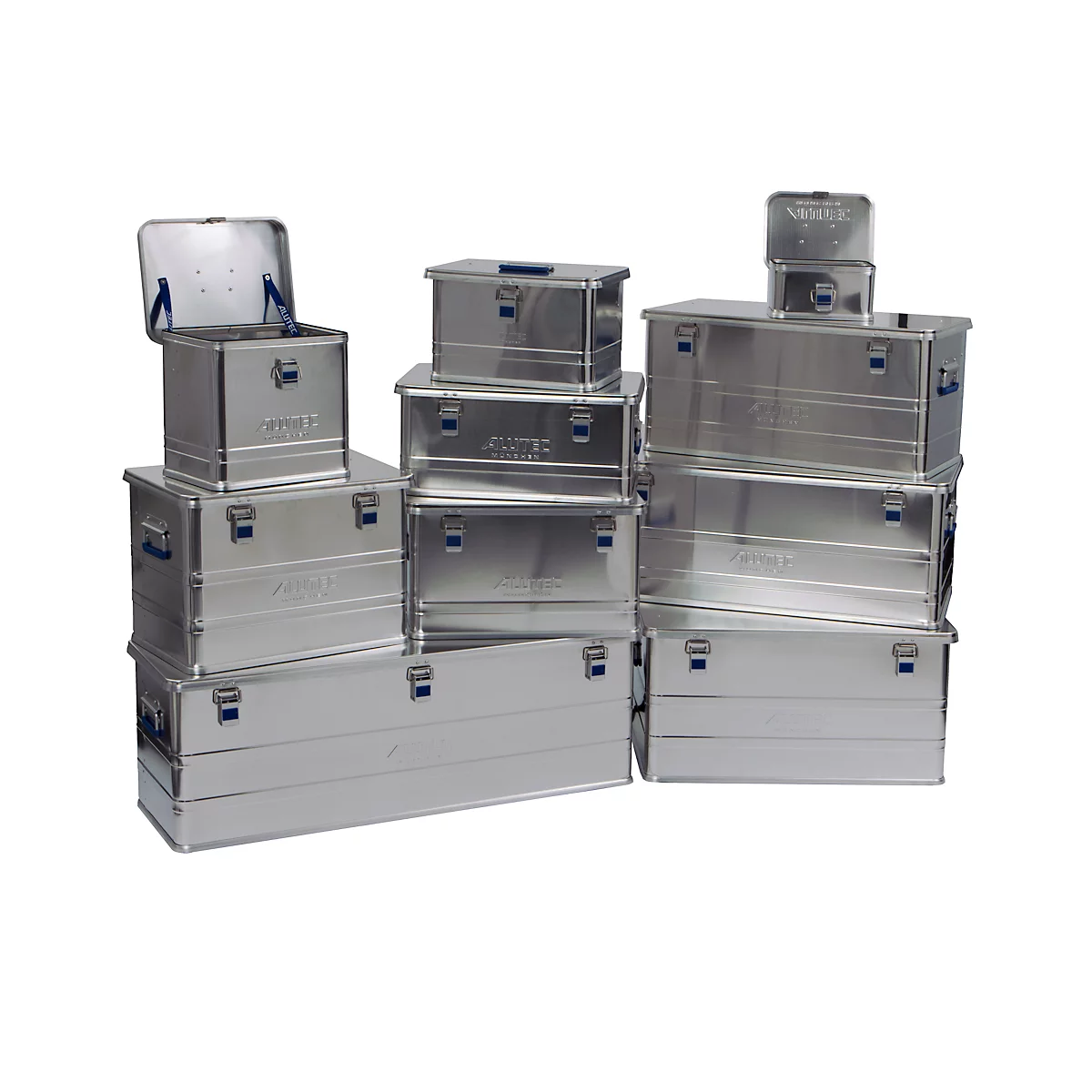 Boîte de transport Alutec COMFORT 6, aluminium, 6 l, L 280 x l 215 x H 150 mm, couvercle robuste