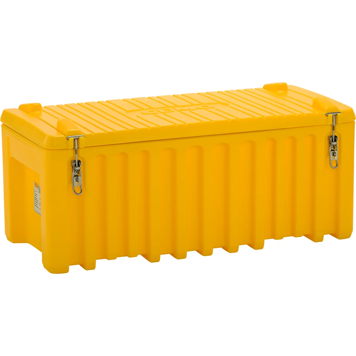 Boîte de transport et de plateforme CEMO CEMbox 250, polyéthylène, 250 l, L 1200 x l 600 x H 540 mm, empilable, jaune