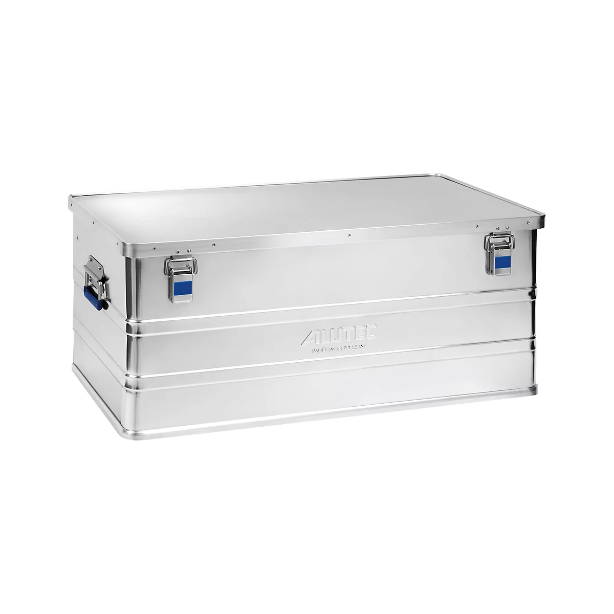 Boîte en aluminium Alutec Basic, épaisseur de matériau 0,8 mm, empilable, avec couvercle de 1,5 mm, volume 142 L