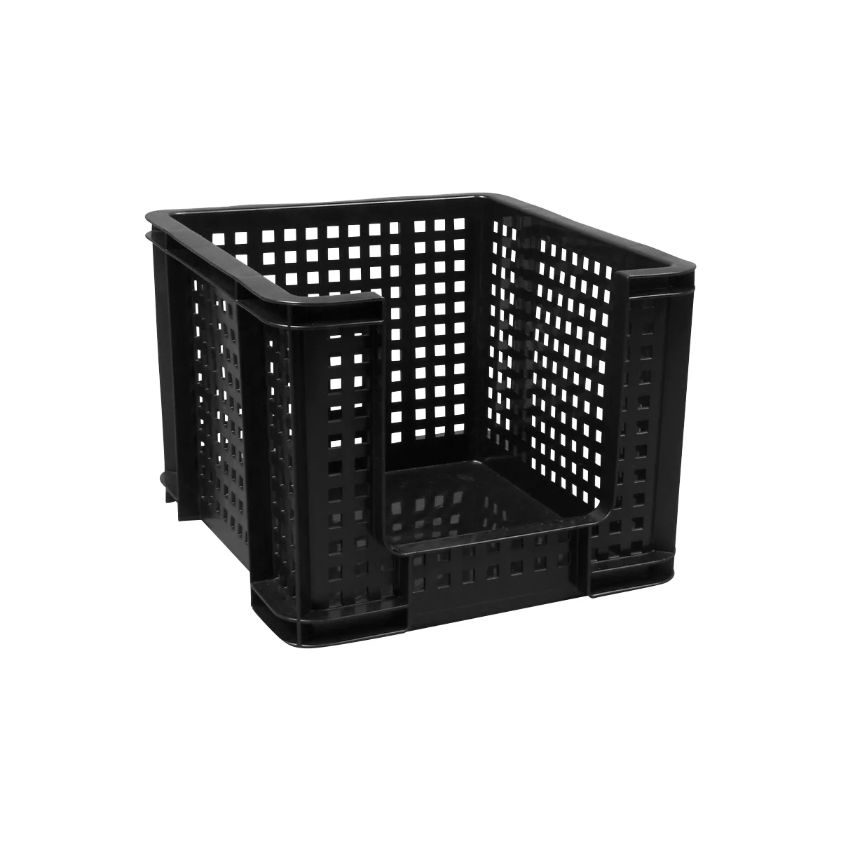 Boîte grillagée Really Useful Boxes, 35 L, ouverture à l'avant, noir
