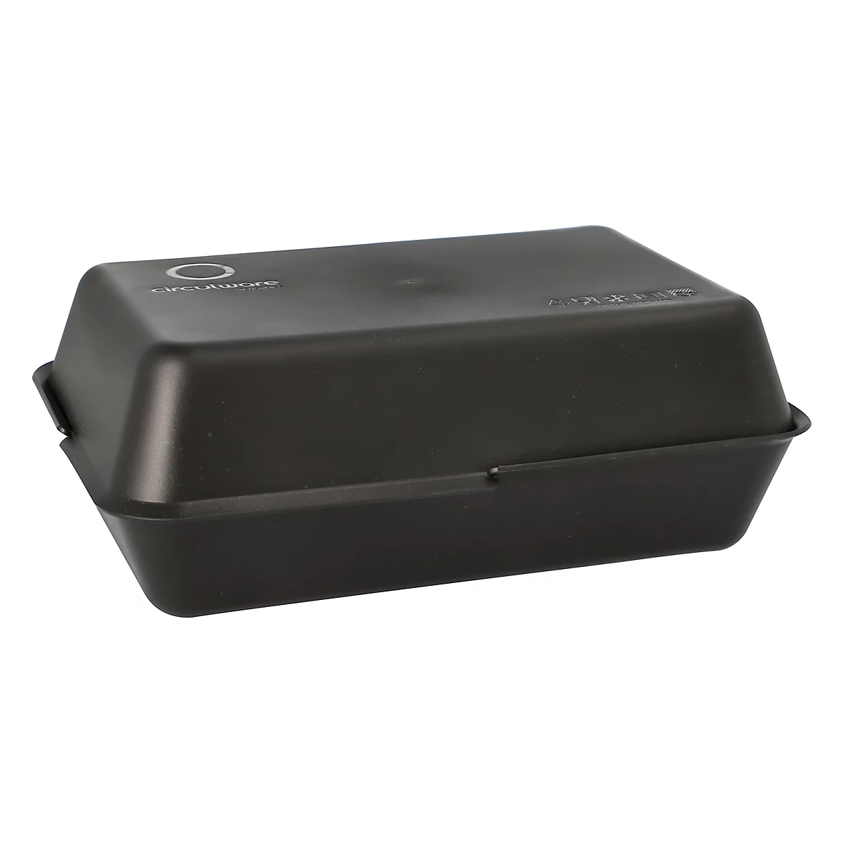 Boîtes alimentaires réutilisables Papstar 'Circulware by Havel', 2 pièces, L 234 x l 156 x H 43 mm, polypropylène, noir, 24 pièces