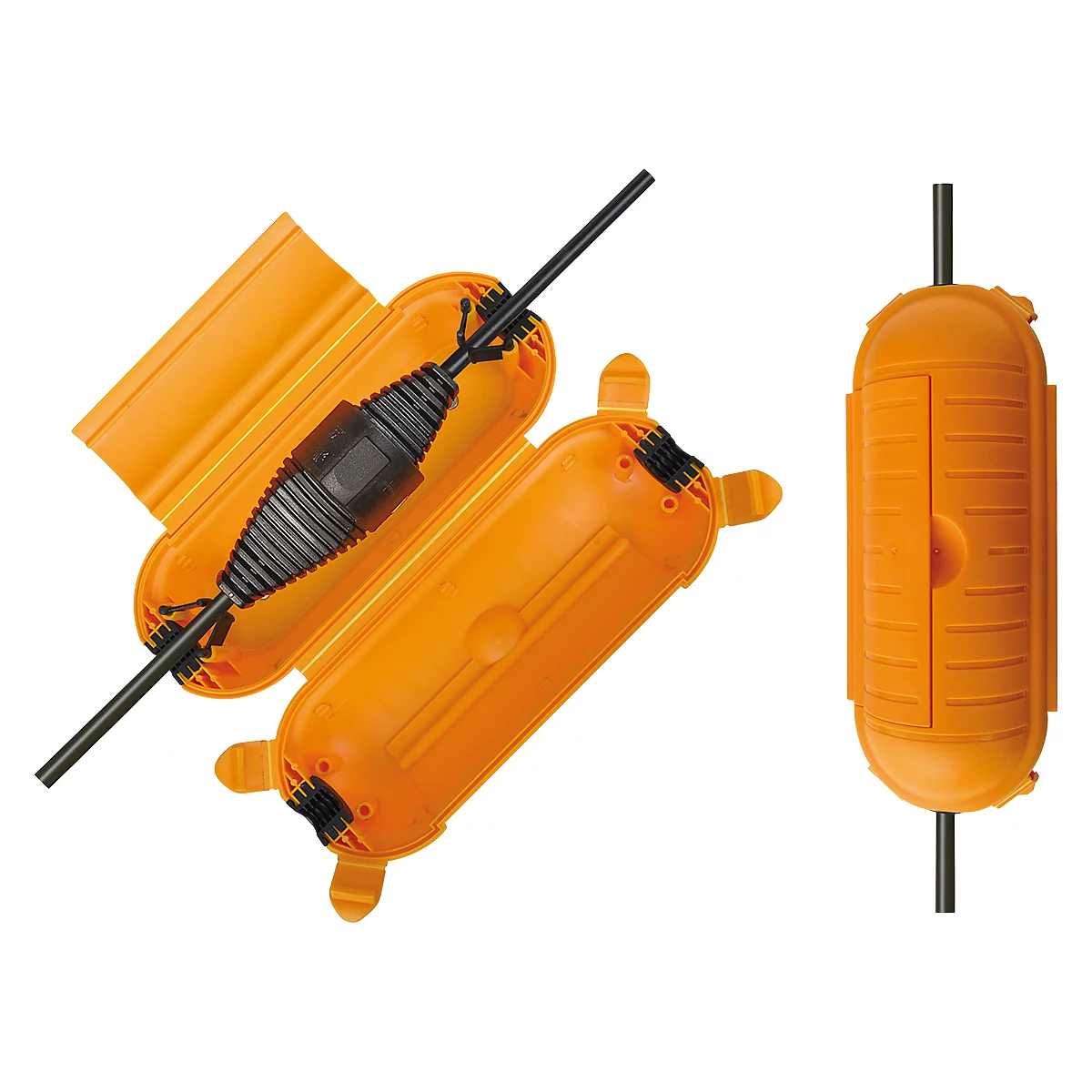 Boîtier de sécurité pour câbles, jaune, indice de protection IP44, extra grand pour usage intérieur et extérieur