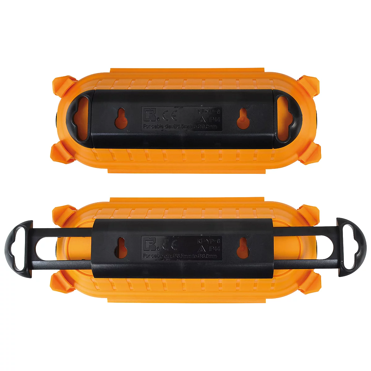 Boîtier de sécurité pour câbles, jaune, indice de protection IP44, extra grand pour usage intérieur et extérieur