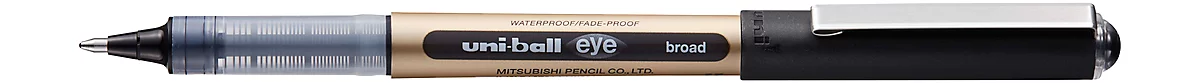 Bolígrafo de gel Uni-ball eye, indeleble, 12 unidades, 0,65 mm, negro