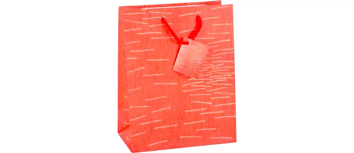 Bolsa de regalo TSI Laura, mediana grande, 18 x 10 x 23 cm, resistente al desgarro, juego de 12, colores surtidos