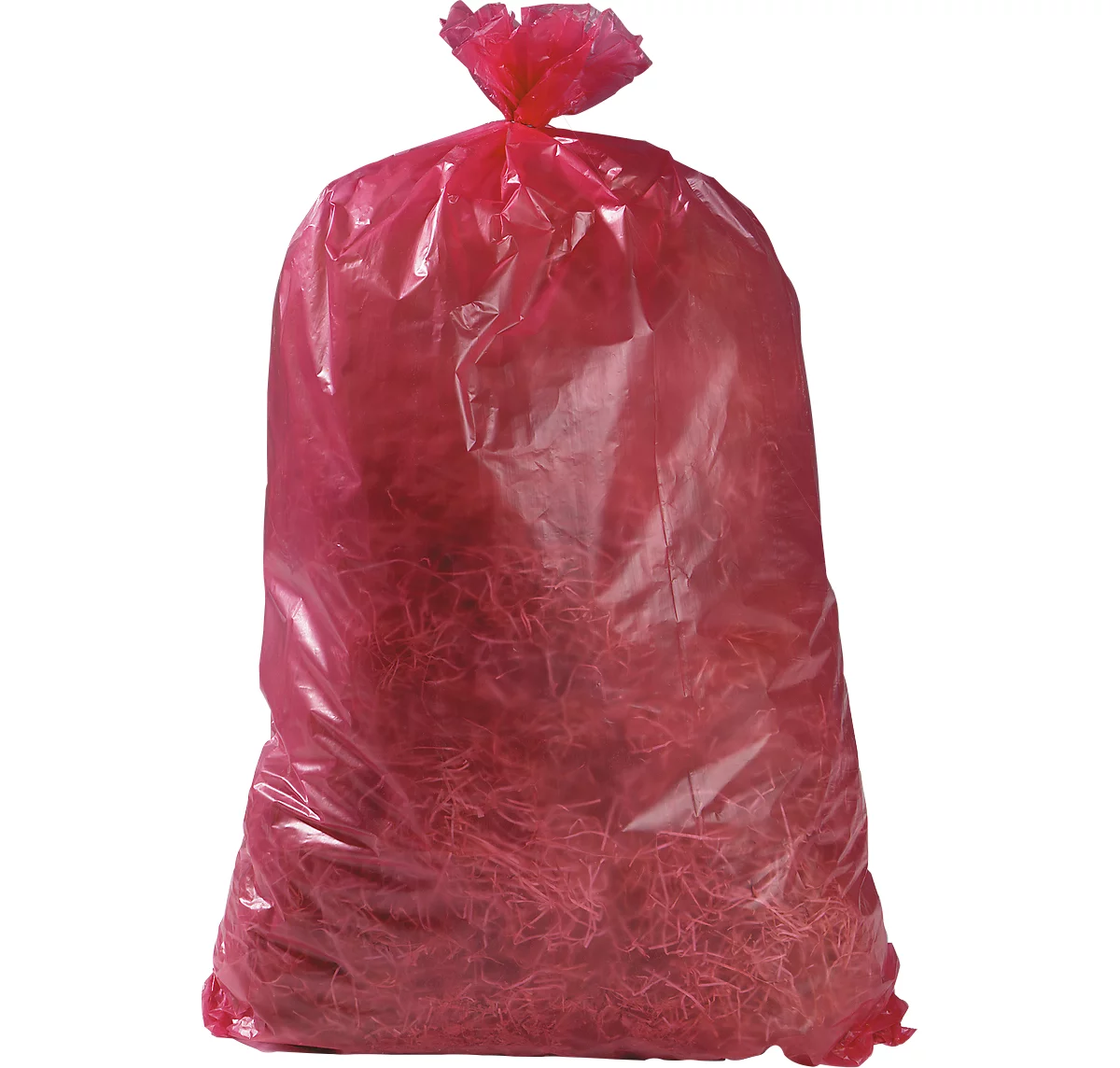 Bolsas de basura universales HDPE, 120 l, rojo