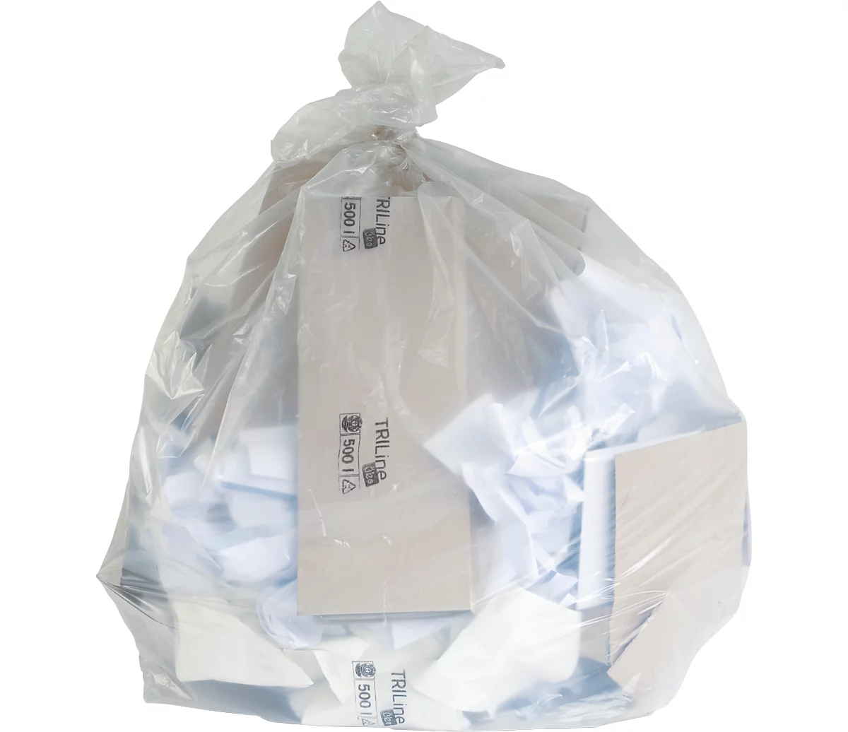 Bolsas de residuos y reciclaje TRILine® de gran volumen, 700 + 500 x 2400 mm, 1.000 l