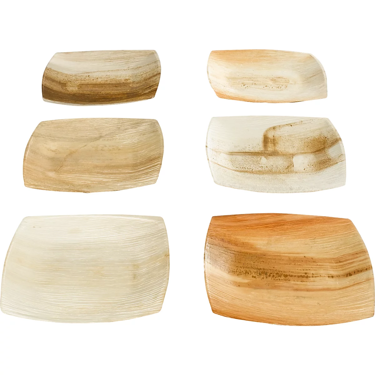 Bord Papstar QUADRATO Puur, wegwerp, vierkant, L 150 x B 150 mm, water- en hittebestendig, composteerbaar, palmblad, naturel, 25 stuks