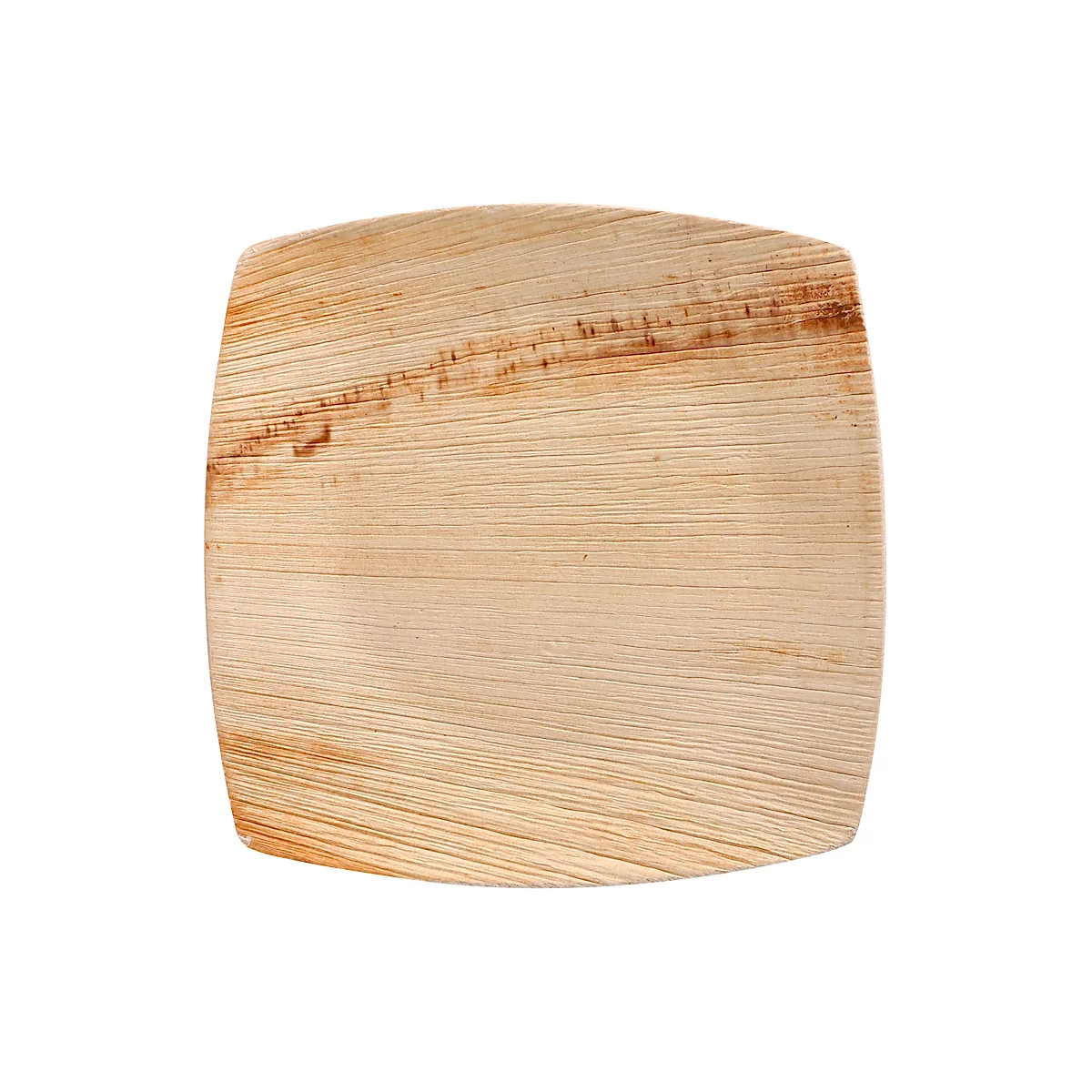 Bord Papstar QUADRATO Puur, wegwerp, vierkant, L 150 x B 150 mm, water- en hittebestendig, composteerbaar, palmblad, naturel, 25 stuks