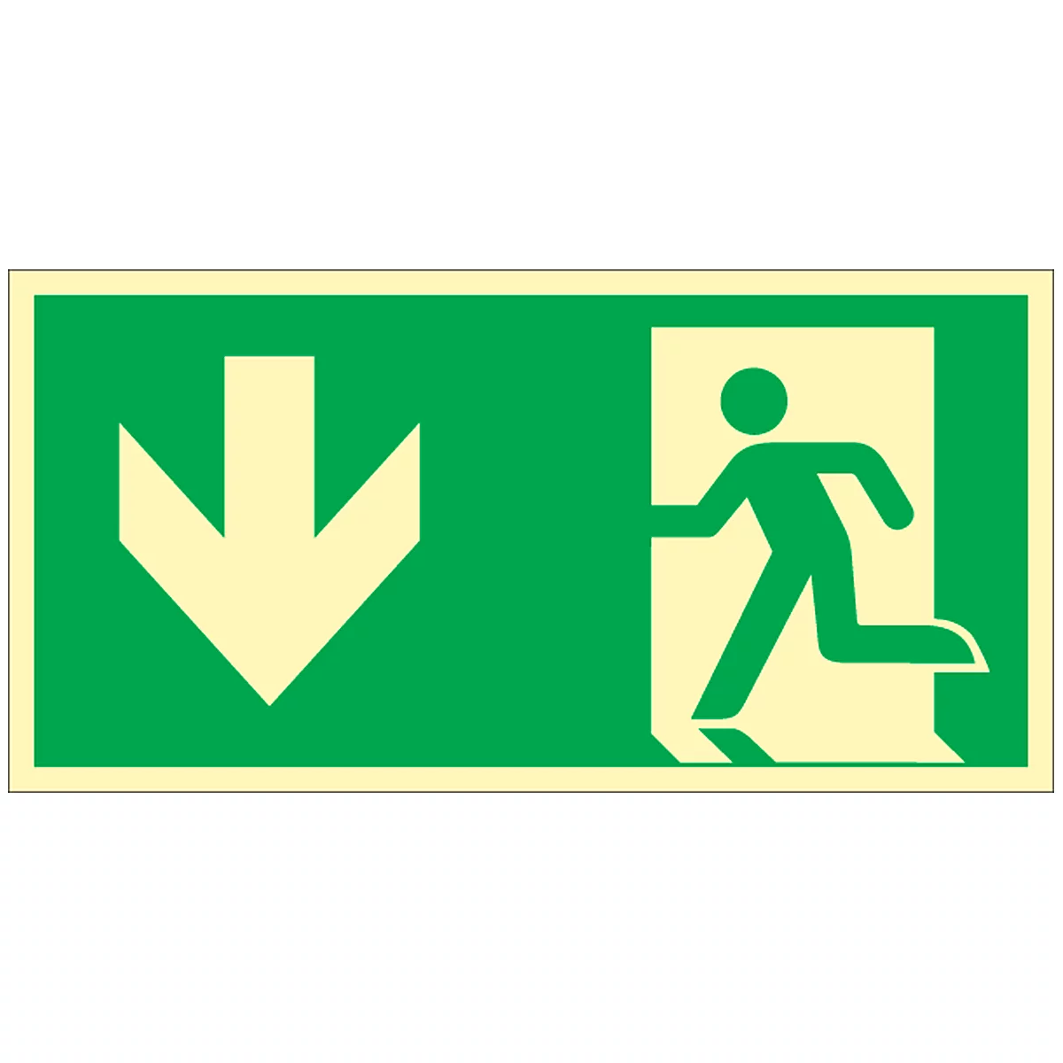 Bord "vluchtweg via uitgang", HLF